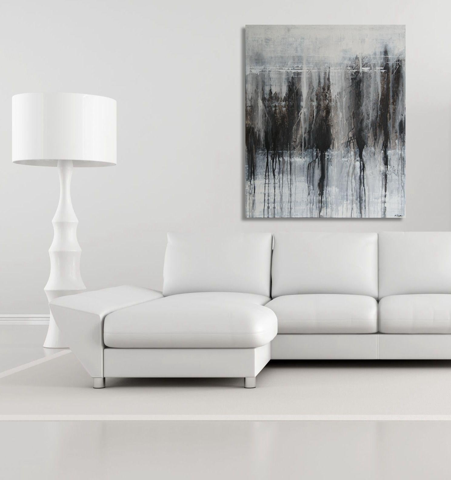 Enigma, Pintura, Acrílico sobre lienzo - Painting Abstracto de Ansgar Dressler