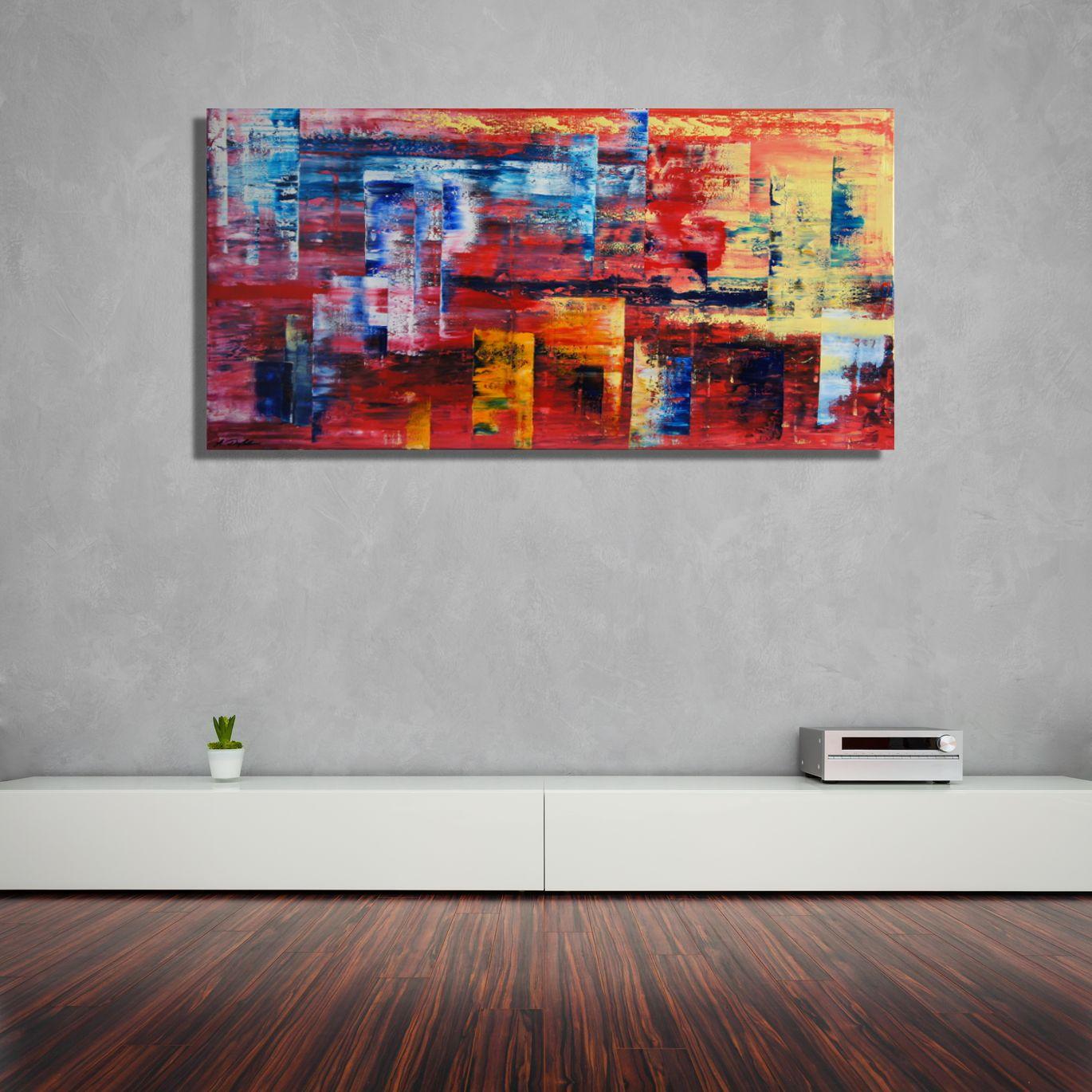 Fuoco e ghiaccio, Pittura, Olio su tela - Painting di Ansgar Dressler
