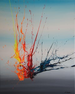 Firefighter (Spirits Of Skies 080203), Painting, Acrylic on Canvas