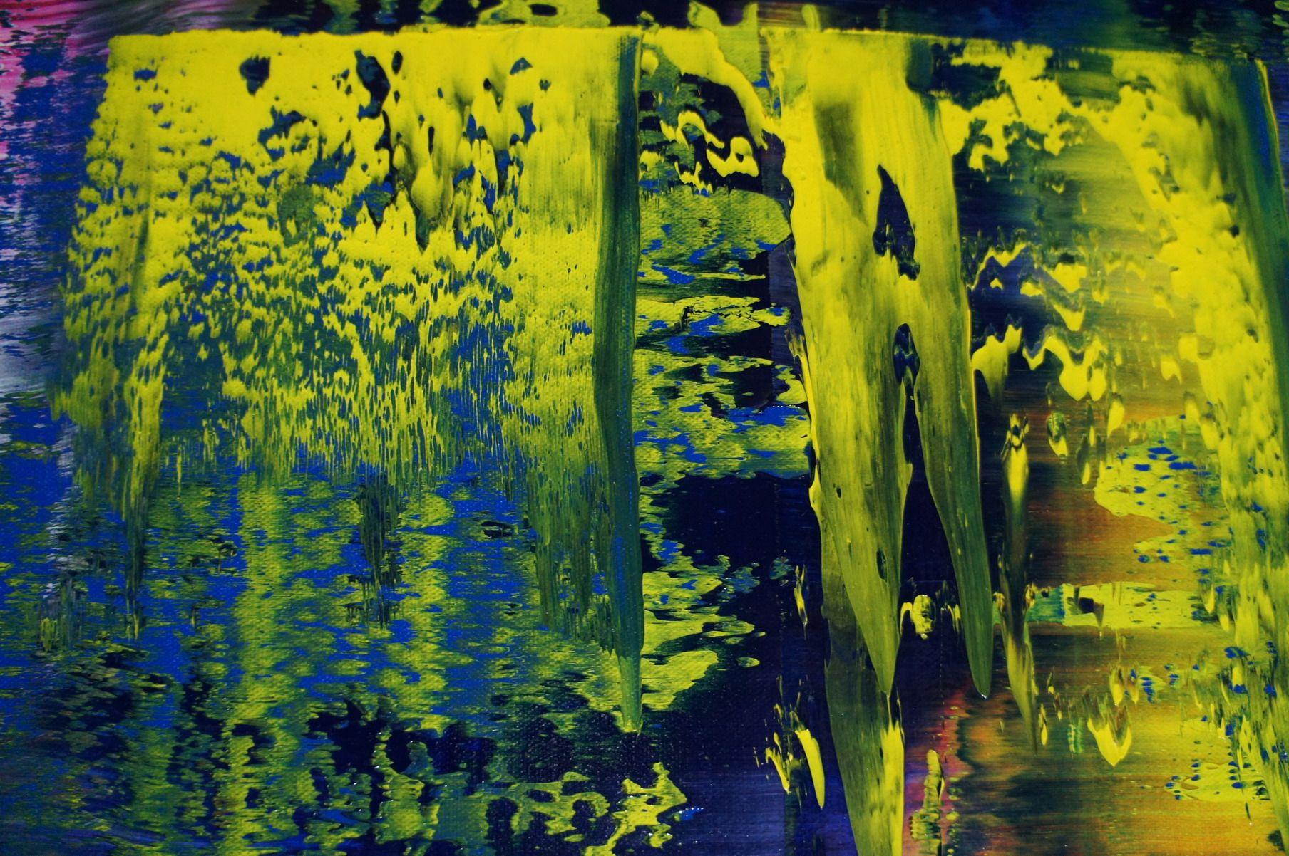 Frazione di 26 milioni (Parte 3), Pittura, Olio su tela - Abstract Painting Nero di Ansgar Dressler