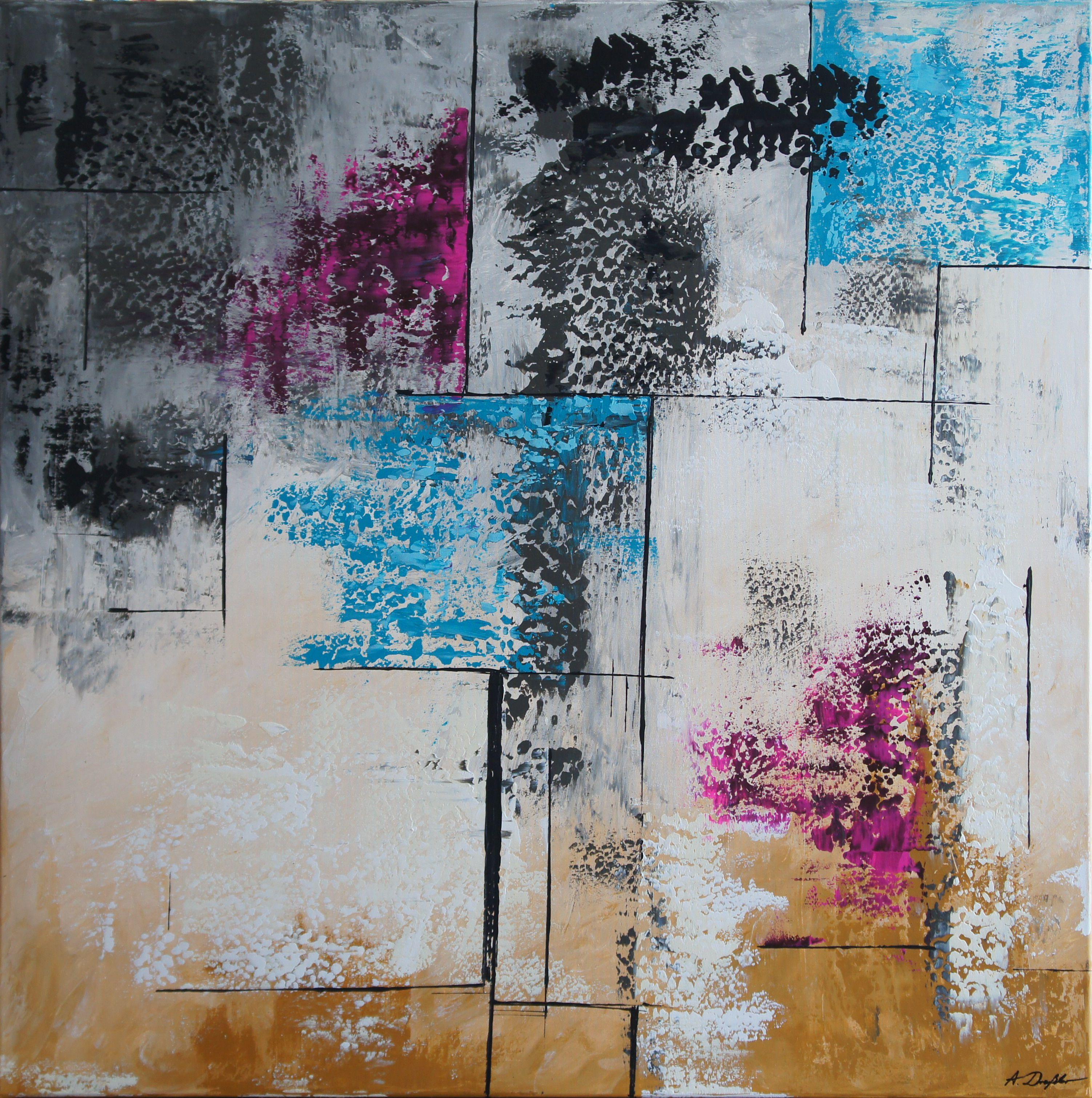 Ansgar Dressler Abstract Painting - Fragile Framework II, Painting, Acrylic on Canvas