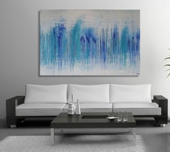 Ice Waterfall, Painting, Acrylic on Canvas