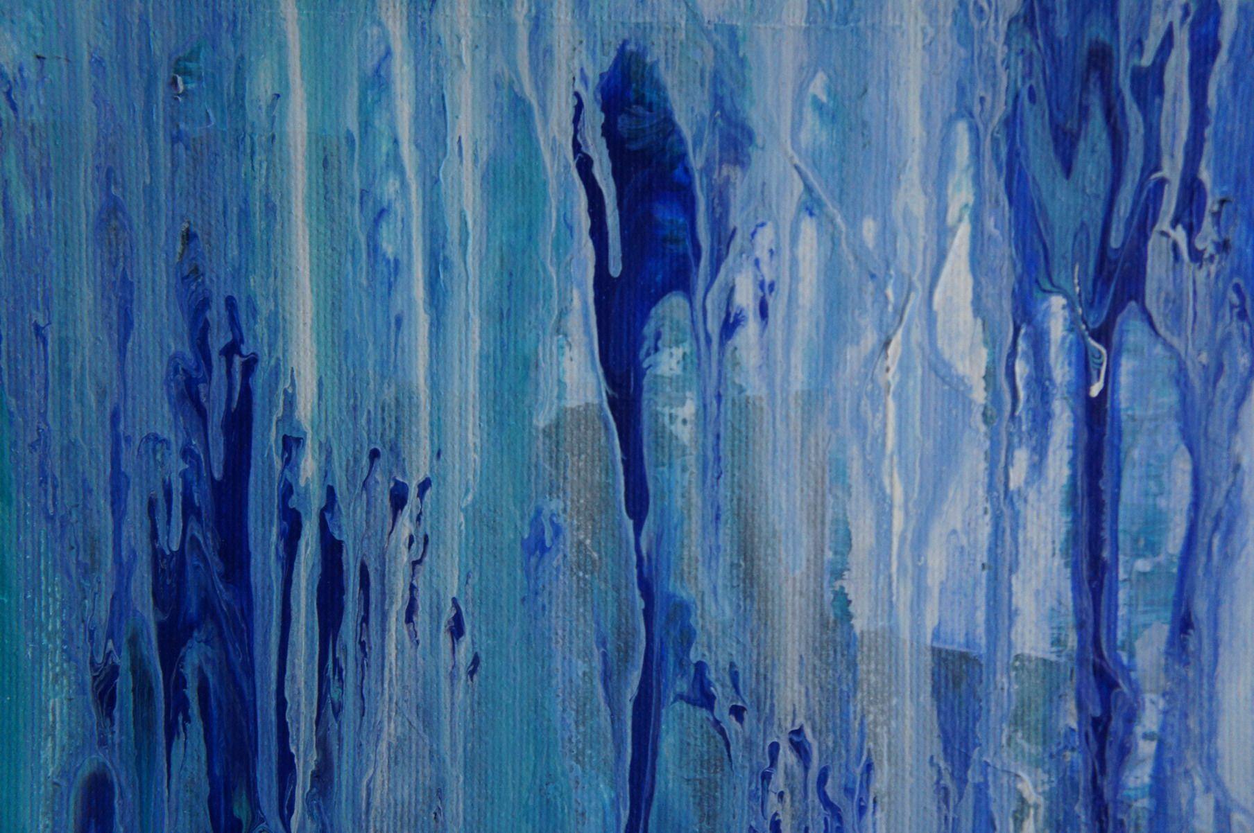 Cascada de hielo, Pintura, Acrílico sobre lienzo - Painting Abstracto de Ansgar Dressler
