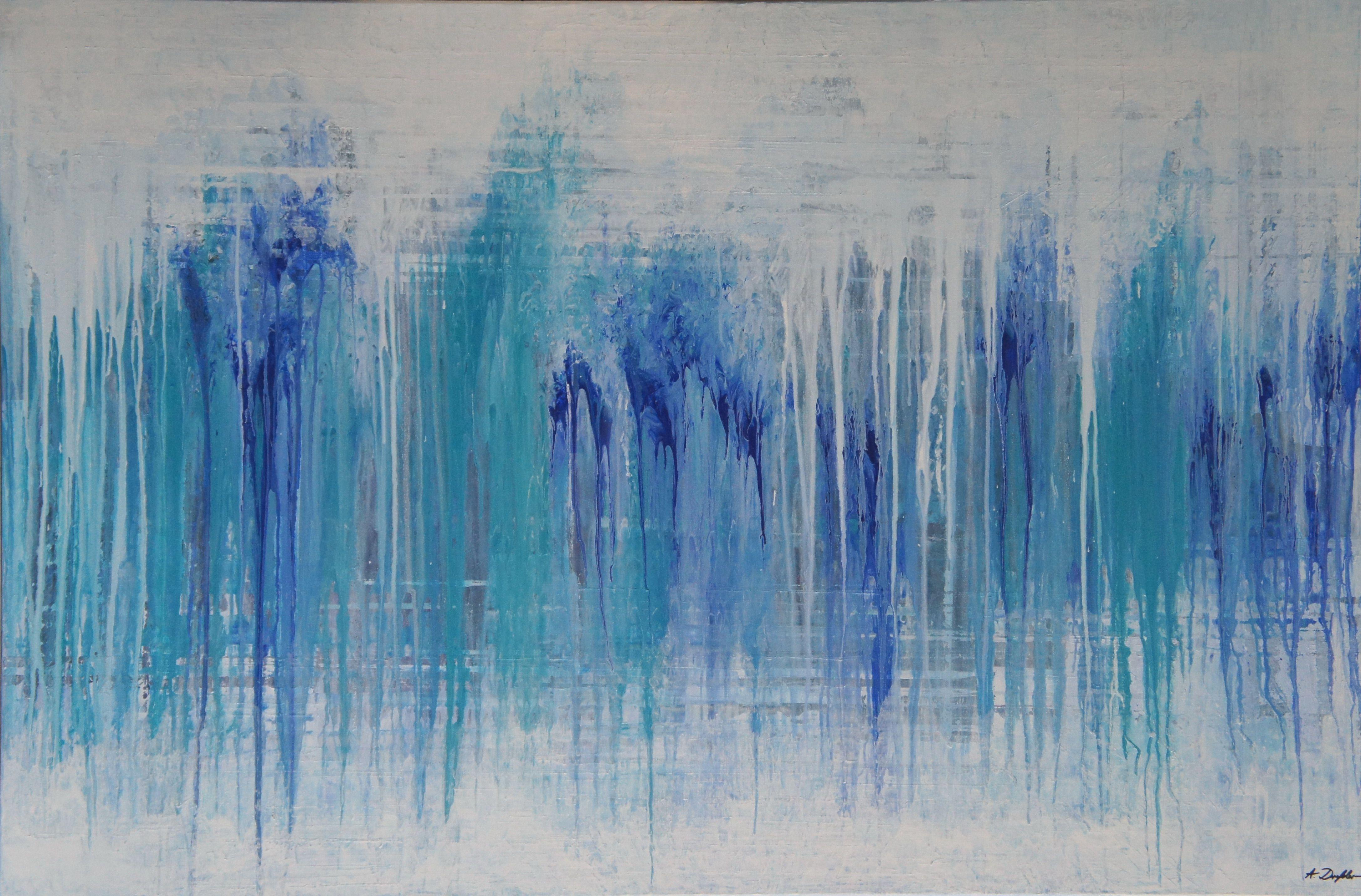 Abstract Painting de Ansgar Dressler - Cascada de hielo, Pintura, Acrílico sobre lienzo