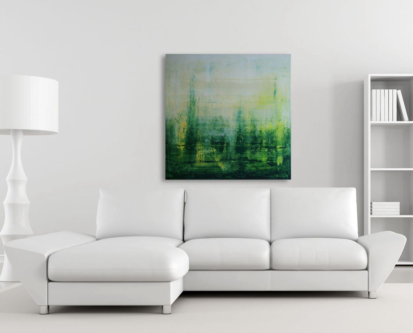 Jardin du roi, peinture, acrylique sur toile - Abstrait Painting par Ansgar Dressler