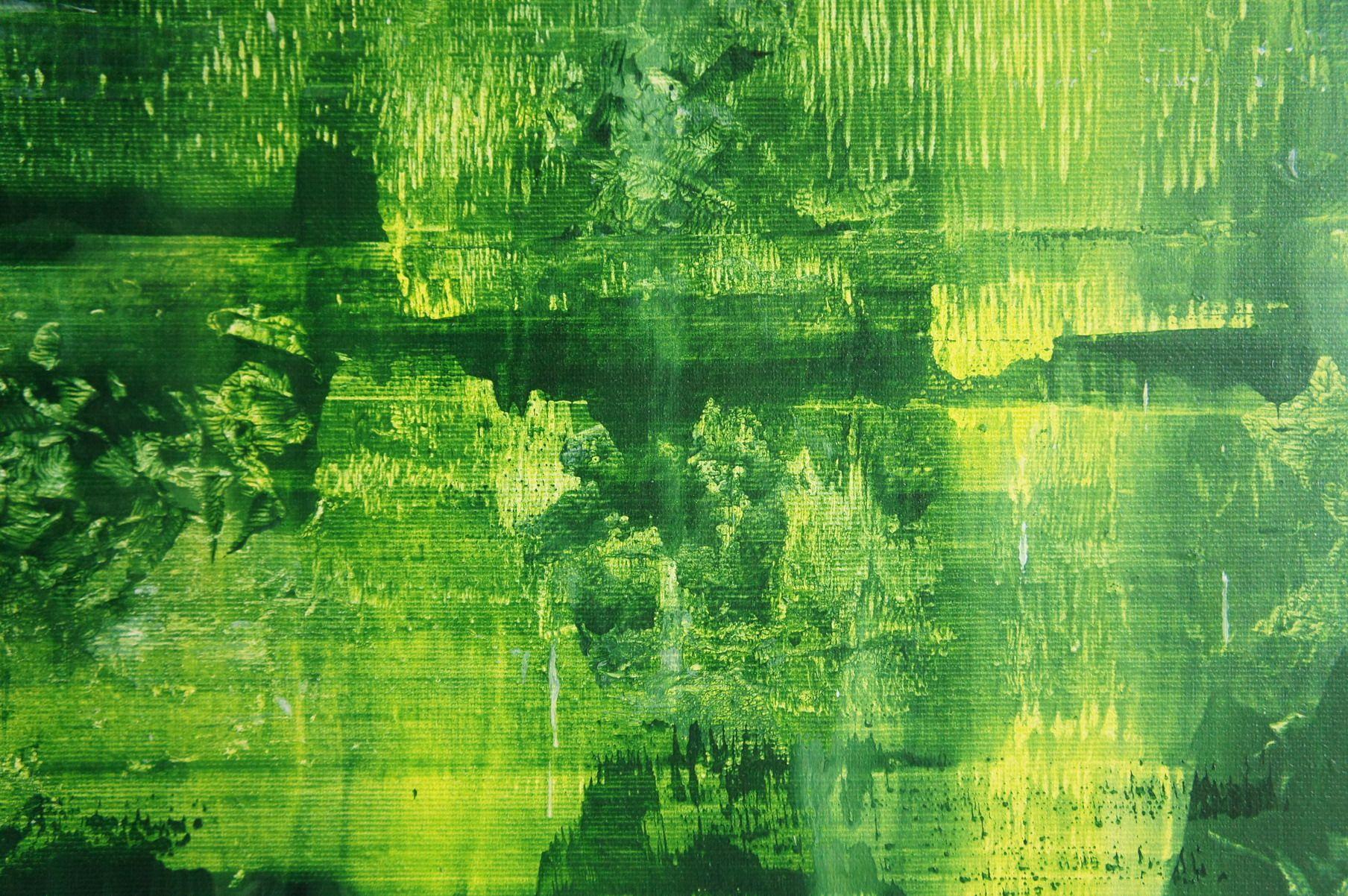 Jardin du roi, peinture, acrylique sur toile - Gris Abstract Painting par Ansgar Dressler