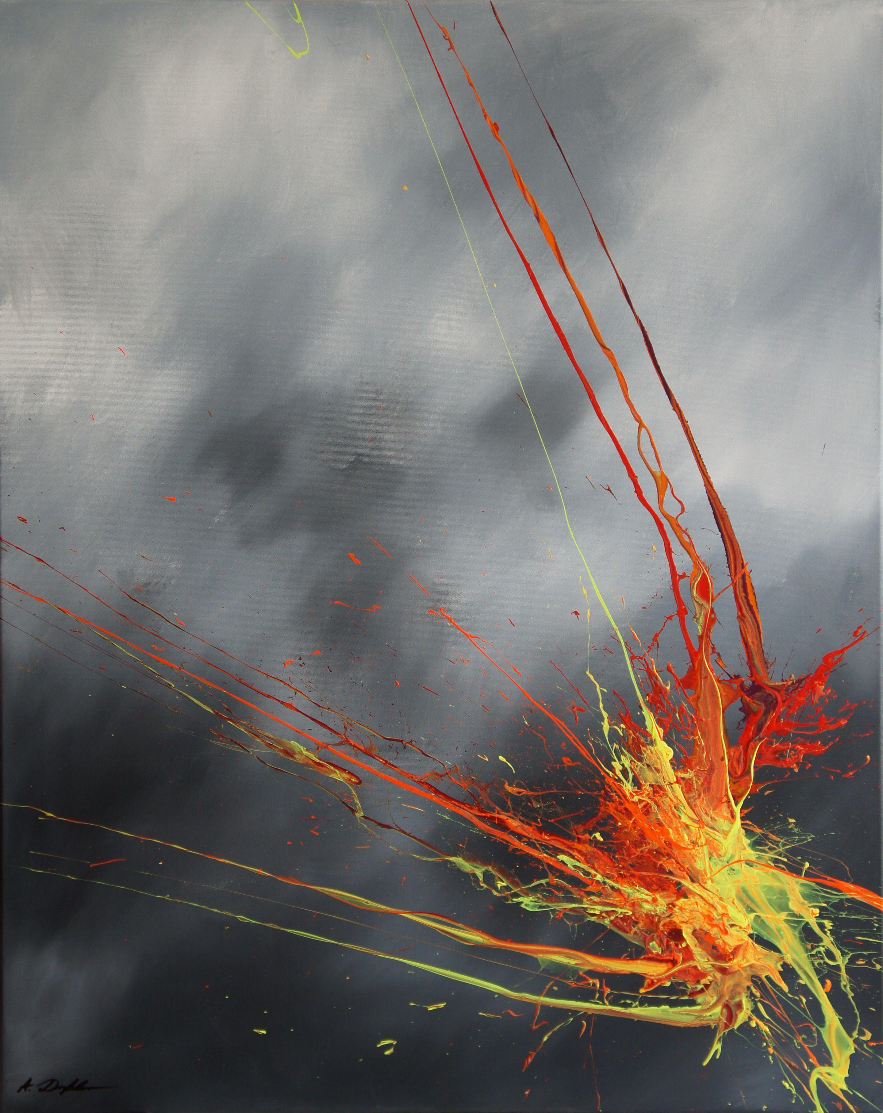 Ansgar Dressler Abstract Painting - Luminous Bursts X (Spirits Of Skies 080174), Painting, Acrylic on Canvas