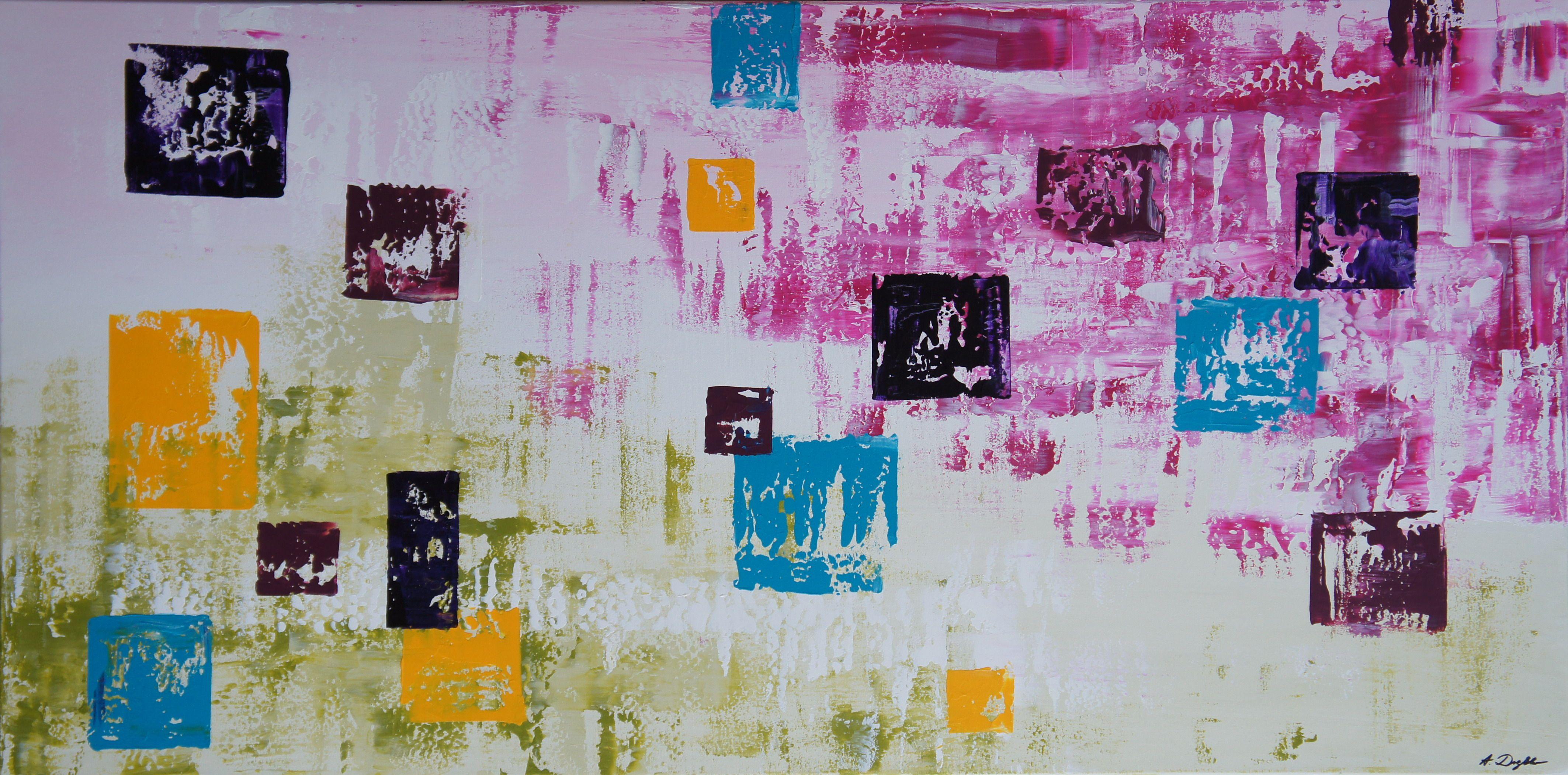 Ansgar Dressler Abstract Painting - New Flavors At The Candy Store, Painting, Acrylic on Canvas