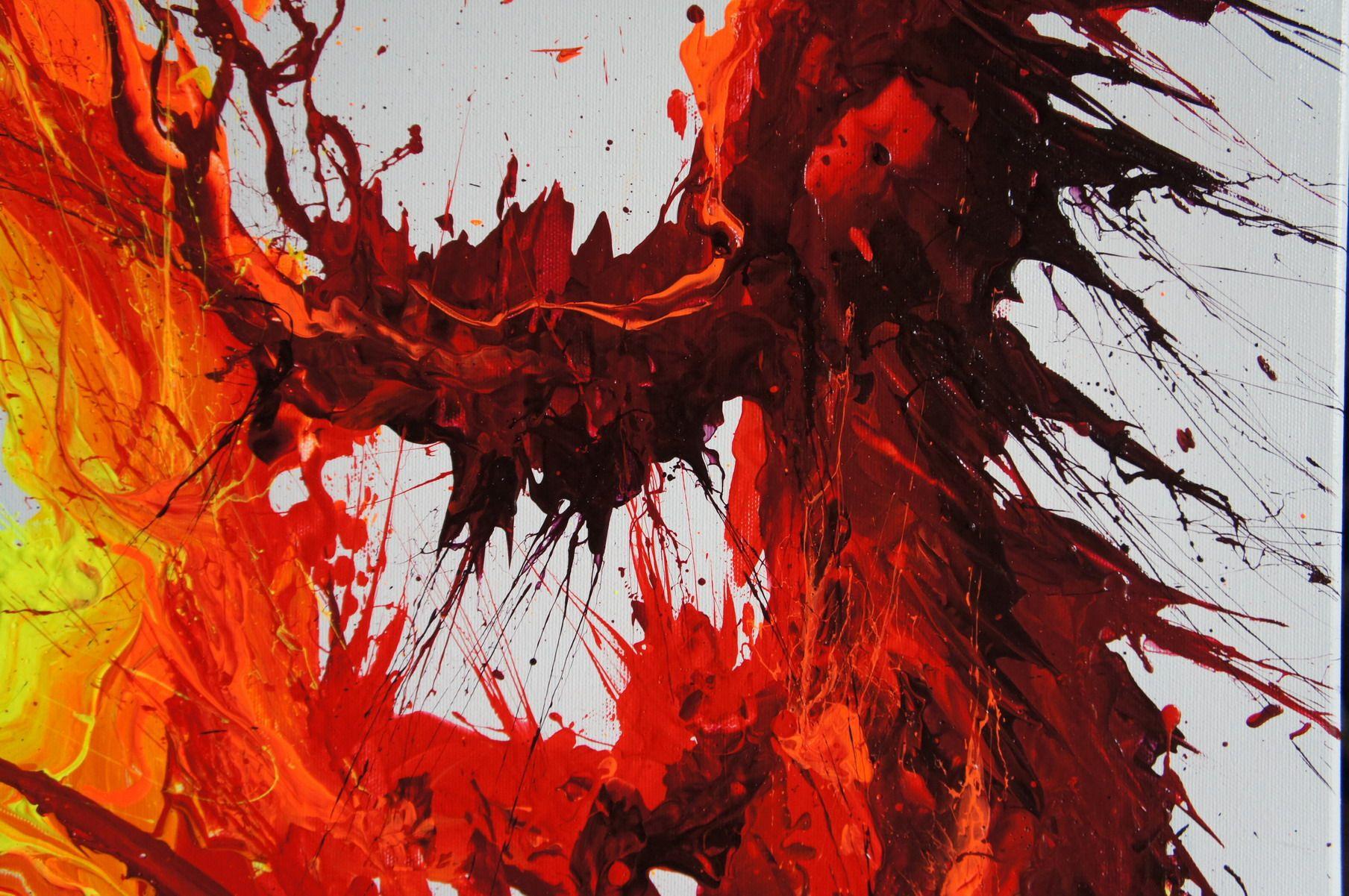 Encendedor Nocturno III (Espíritus de los Cielos 120208), Pintura, Acrílico sobre lienzo - Painting Abstracto de Ansgar Dressler
