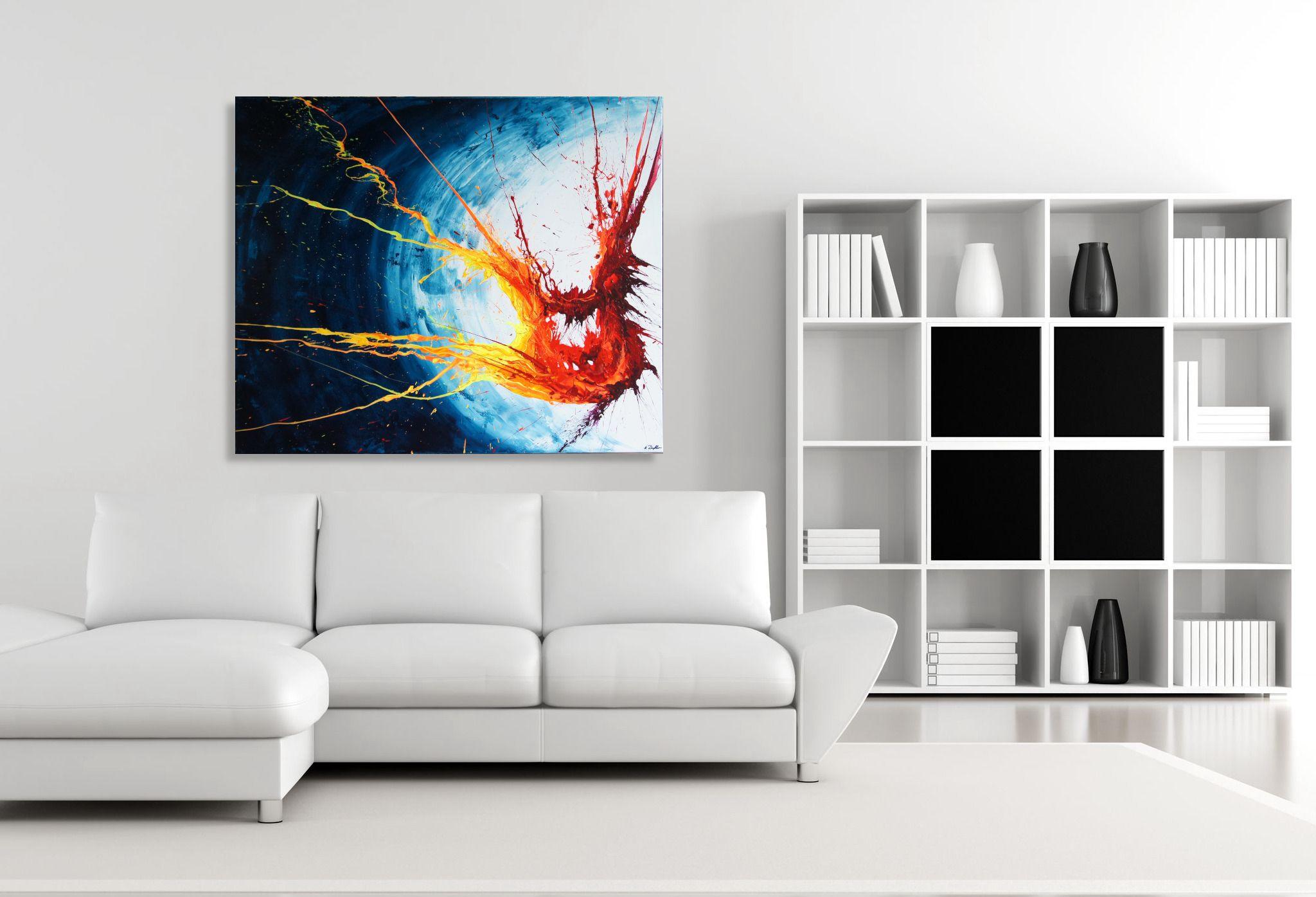 Encendedor Nocturno III (Espíritus de los Cielos 120208), Pintura, Acrílico sobre lienzo - Abstract Painting Negro de Ansgar Dressler