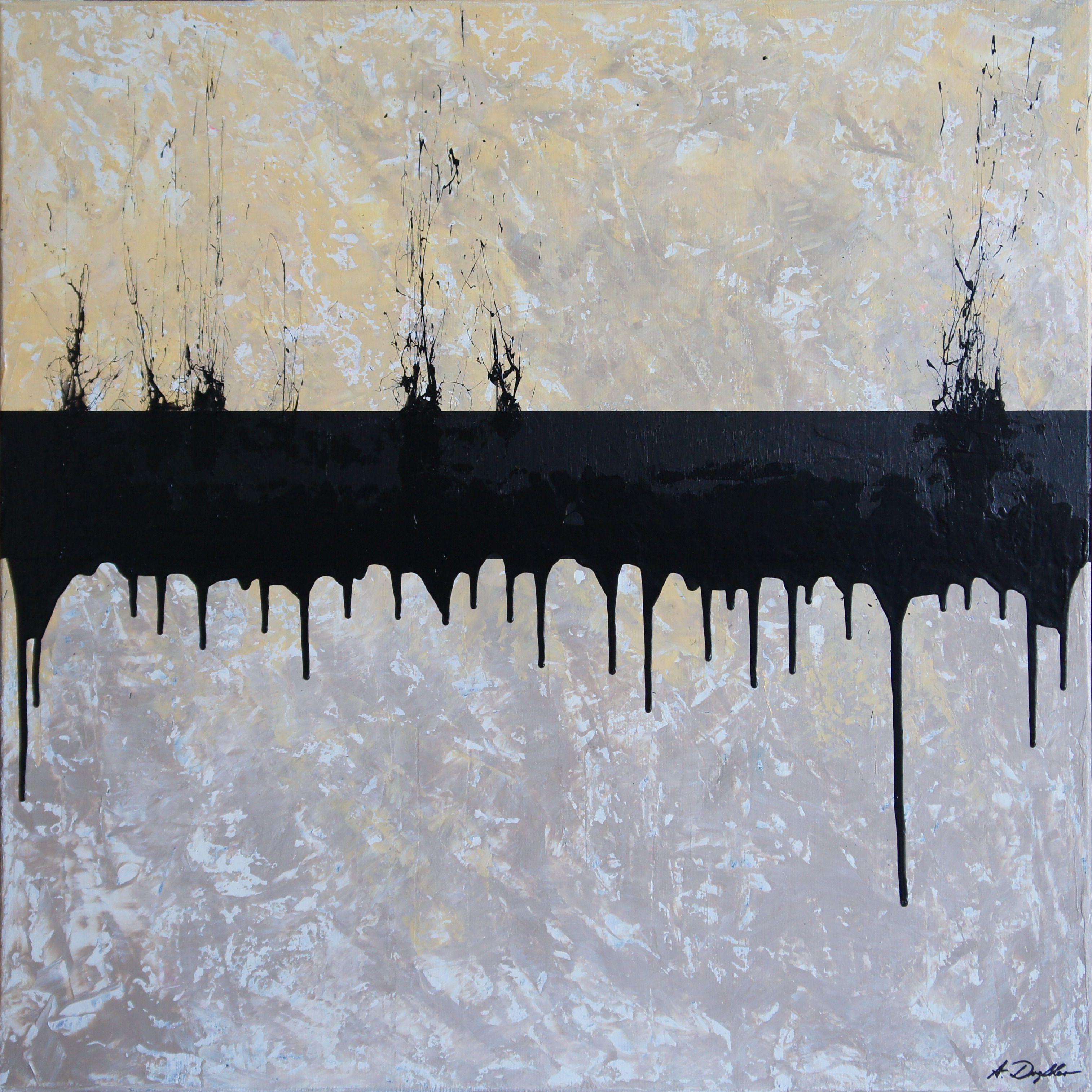 Abstract Painting di Ansgar Dressler - Campo di olio, pittura, acrilico su tela
