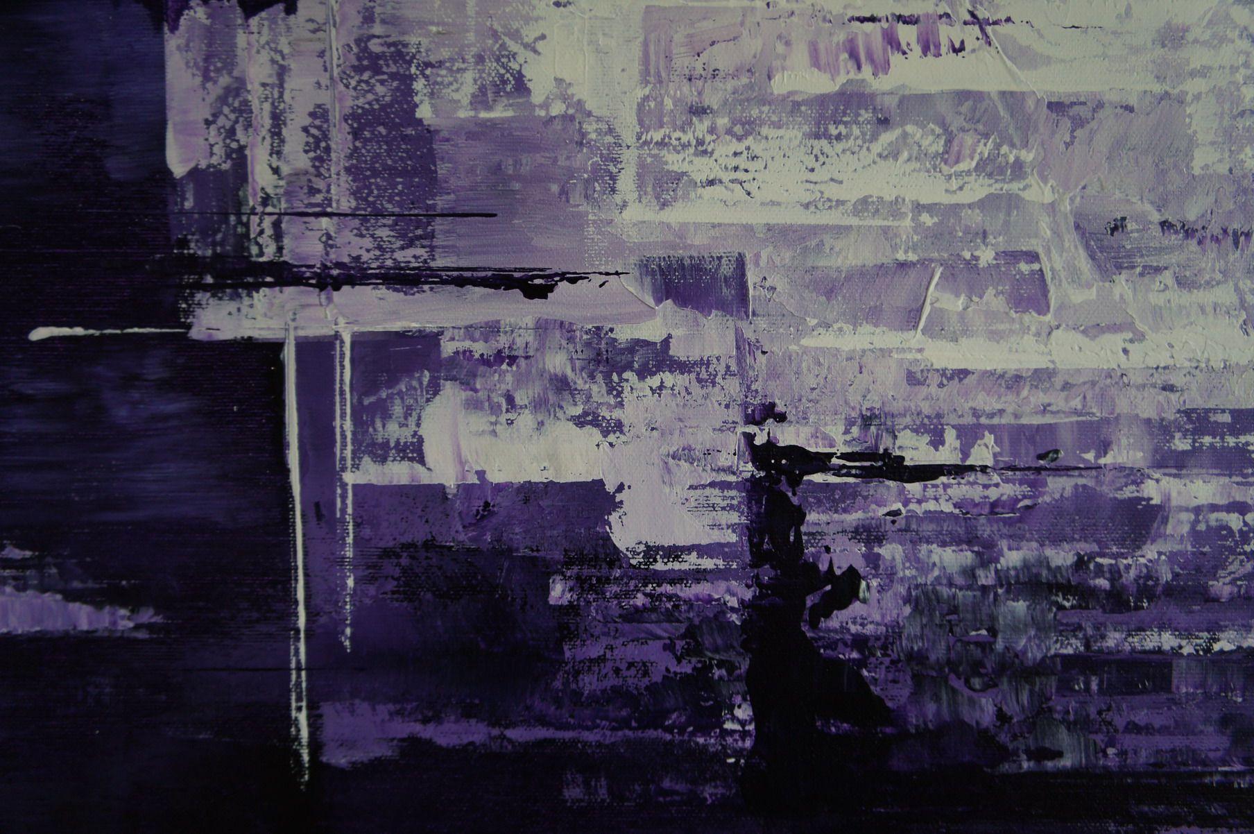 Deshielo púrpura, Pintura, Acrílico sobre lienzo - Painting de Ansgar Dressler