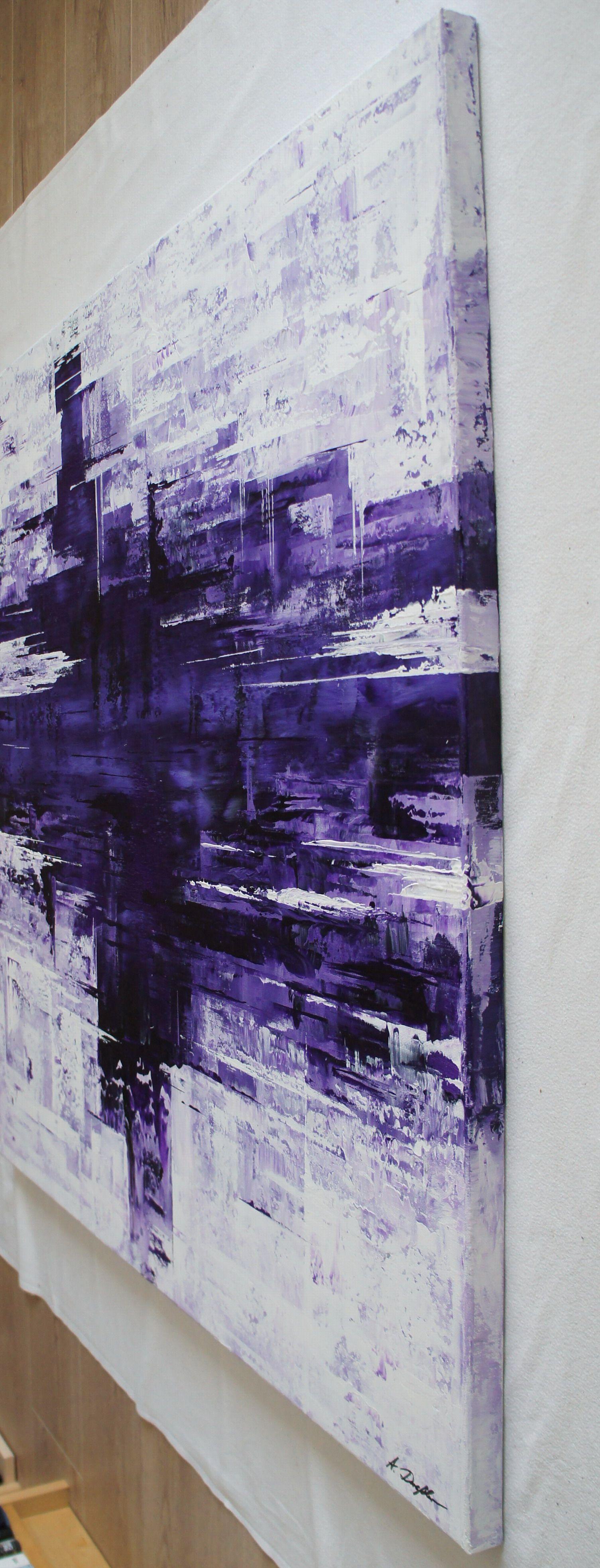 Deshielo púrpura, Pintura, Acrílico sobre lienzo - Painting de Ansgar Dressler