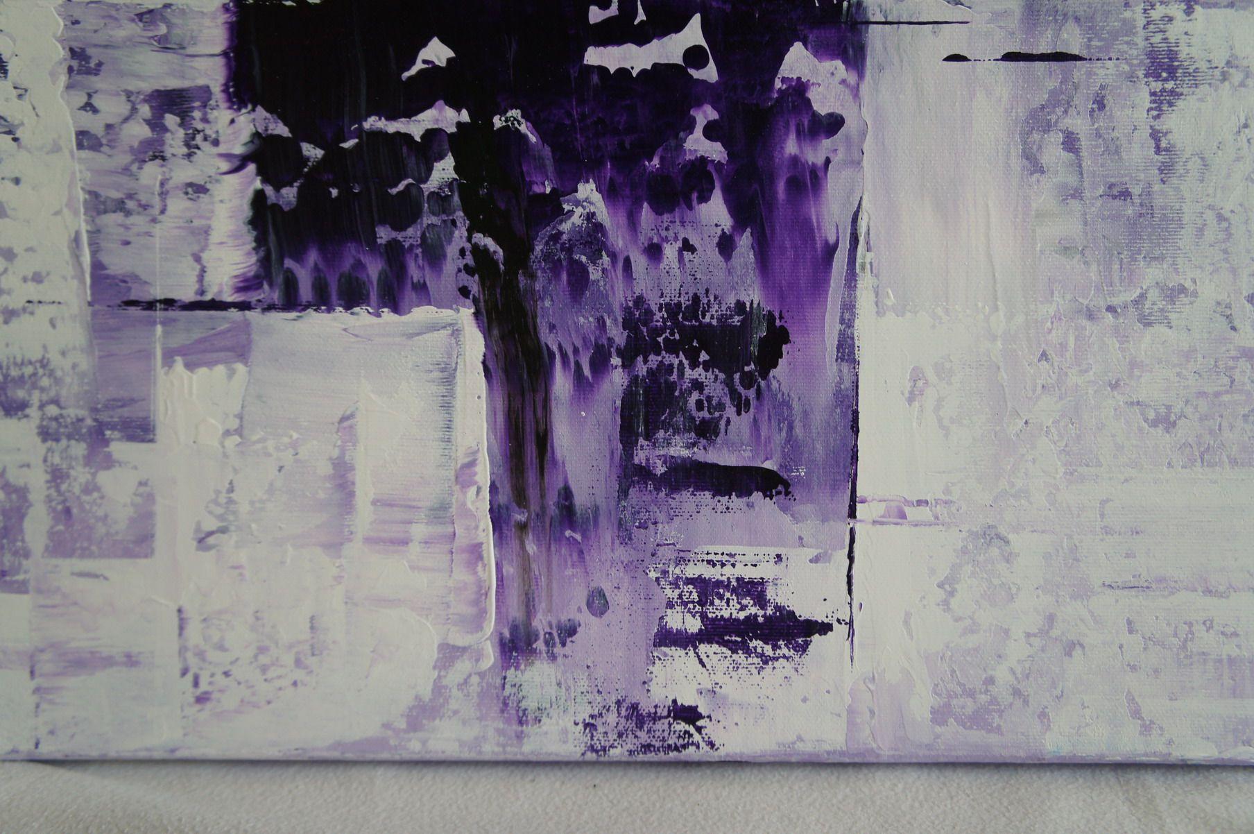 Purple Meltdown, Painting, Acrylic on Canvas For Sale 2