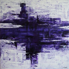 Purple Meltdown, Painting, Acrylic on Canvas