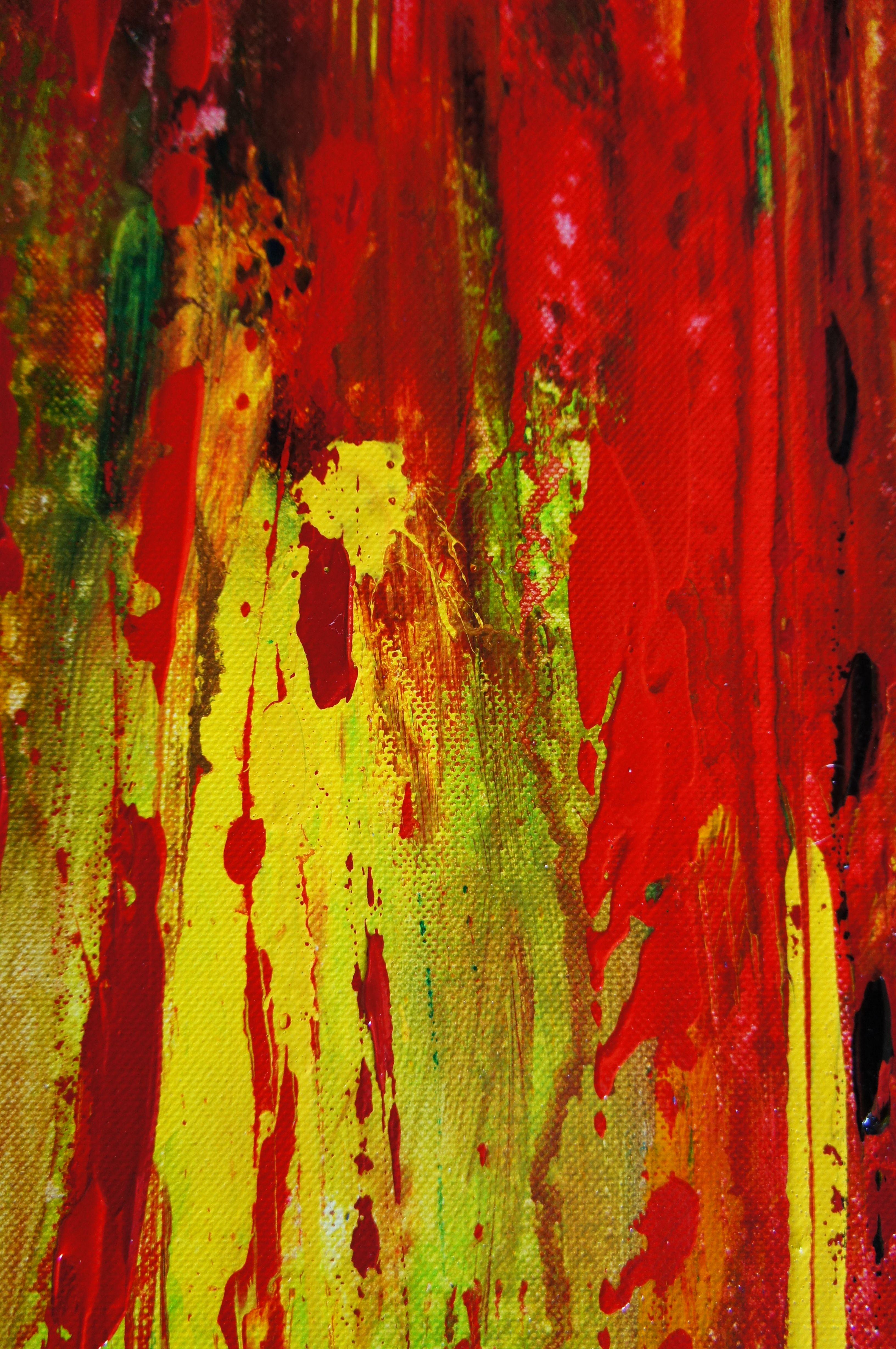 Rainbow Rain, Painting, Acrylic on Canvas For Sale 1