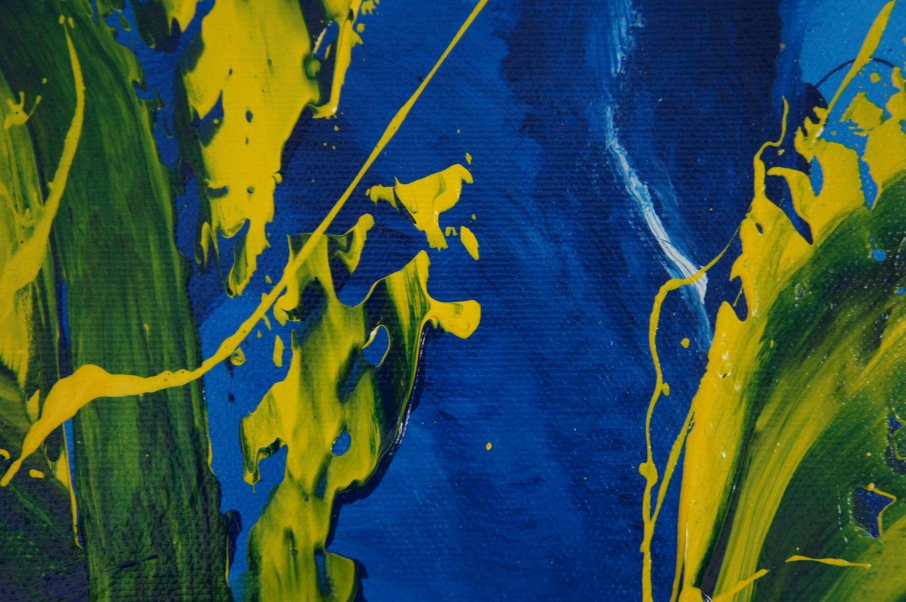 Evoluzione precipitosa, Pittura, Acrilico su tela - Painting di Ansgar Dressler
