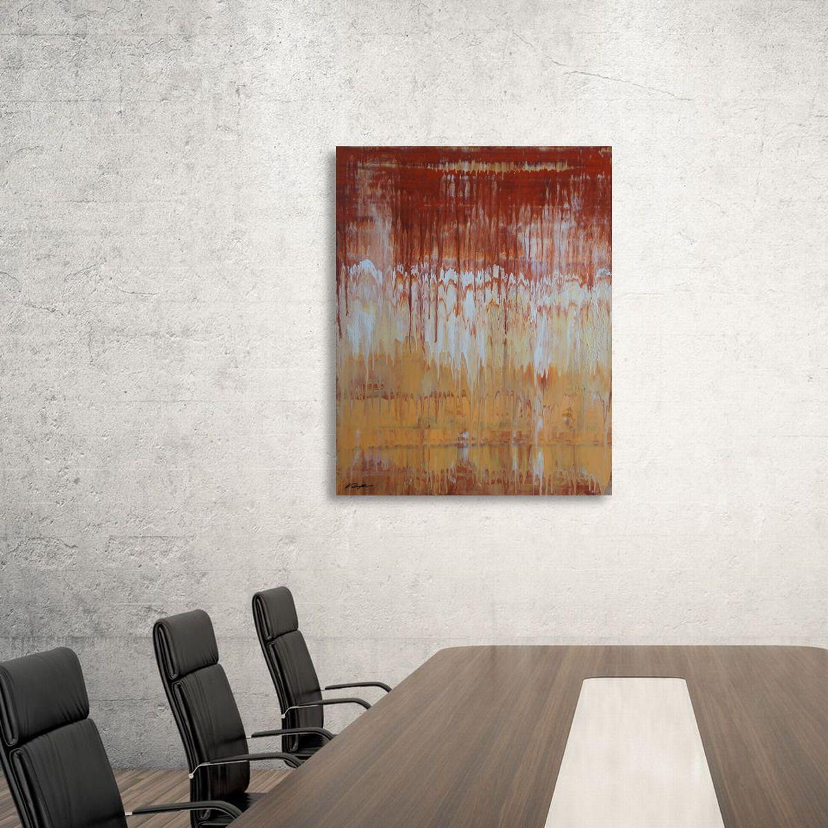 Arenisca, Pintura, Acrílico sobre lienzo - Painting Abstracto de Ansgar Dressler