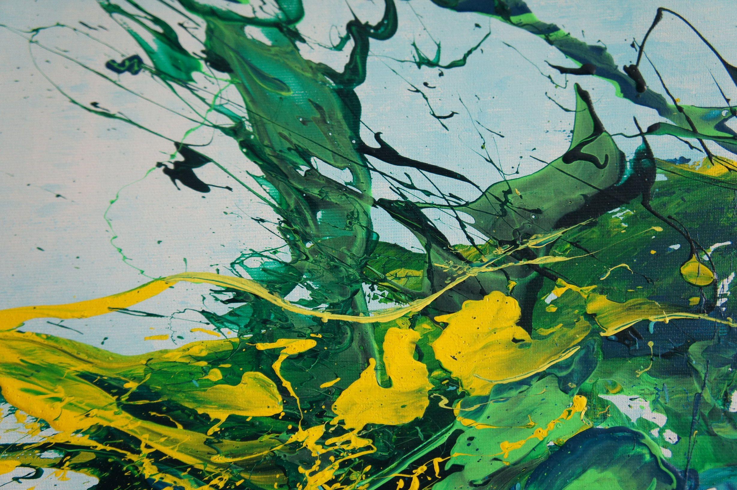 Satellite (Spirits Of Skies 100094), Pittura, Acrilico su tela - Painting di Ansgar Dressler