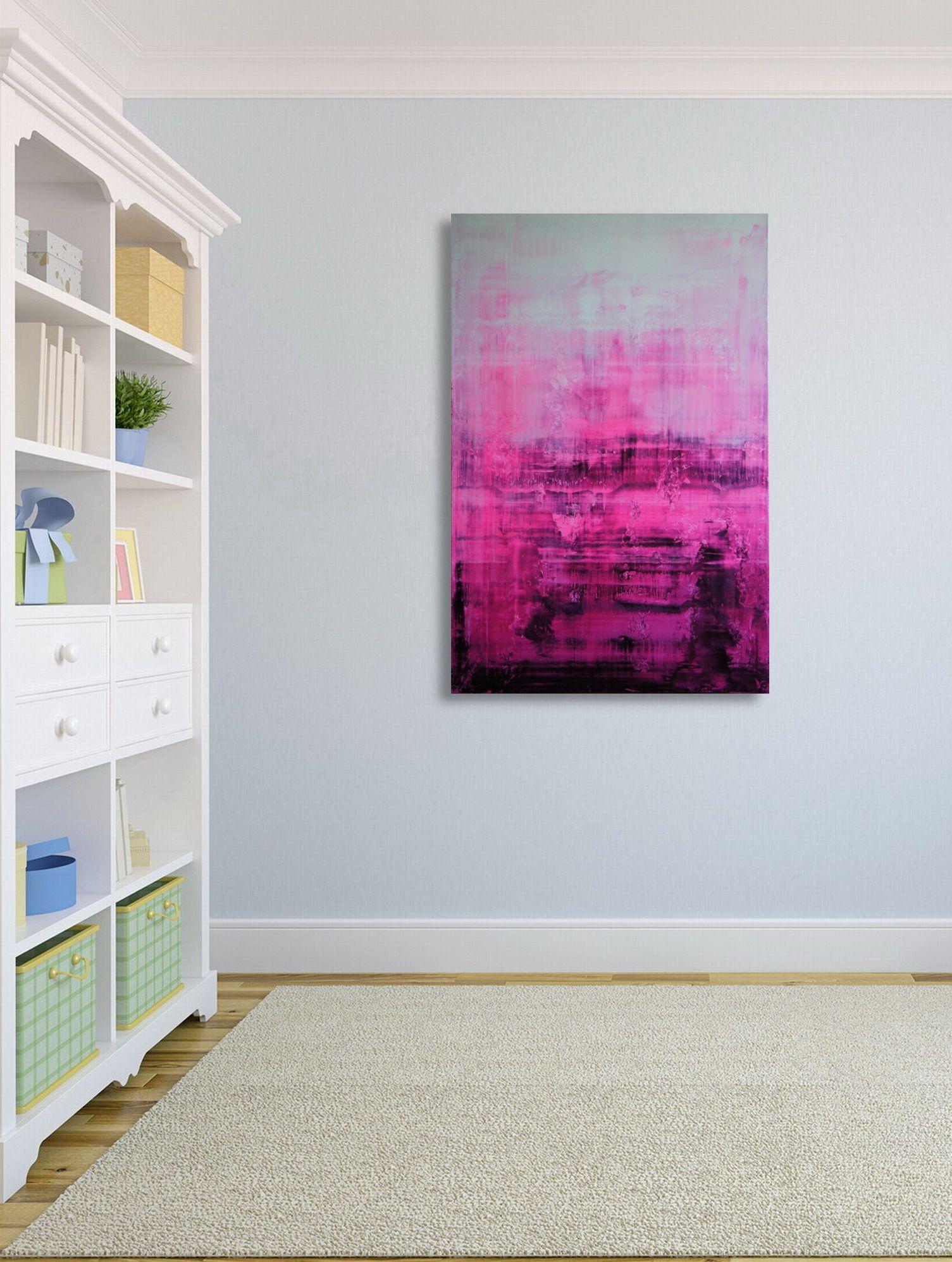 She Likes To Dream In Pink I, Painting, Acrylic on Canvas For Sale 2