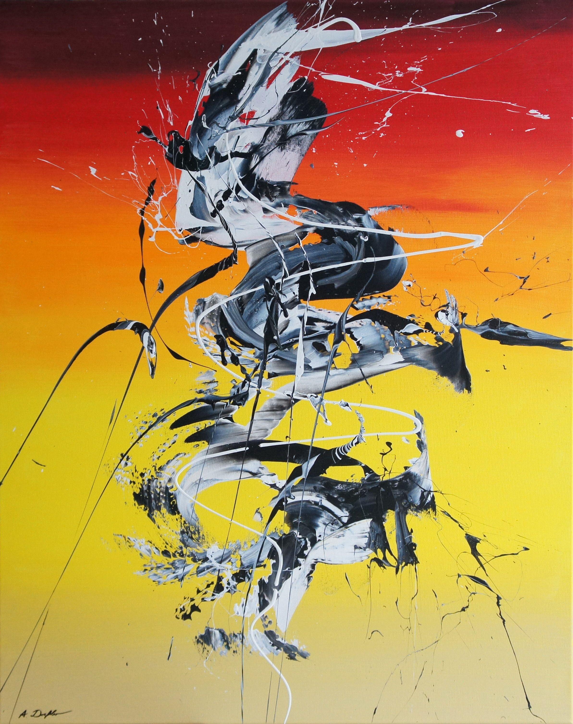 Ansgar Dressler Abstract Painting - Spirits Rising VIII (Spirits Of Skies 080087), Painting, Acrylic on Canvas