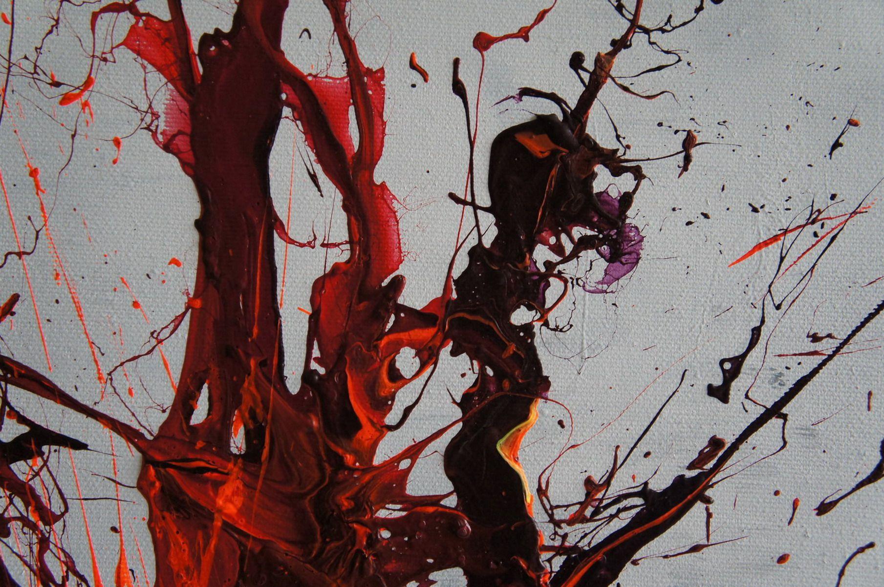 Impacto súbito II (Espíritus de los cielos 100150), Pintura, Acrílico sobre lienzo - Painting Abstracto de Ansgar Dressler