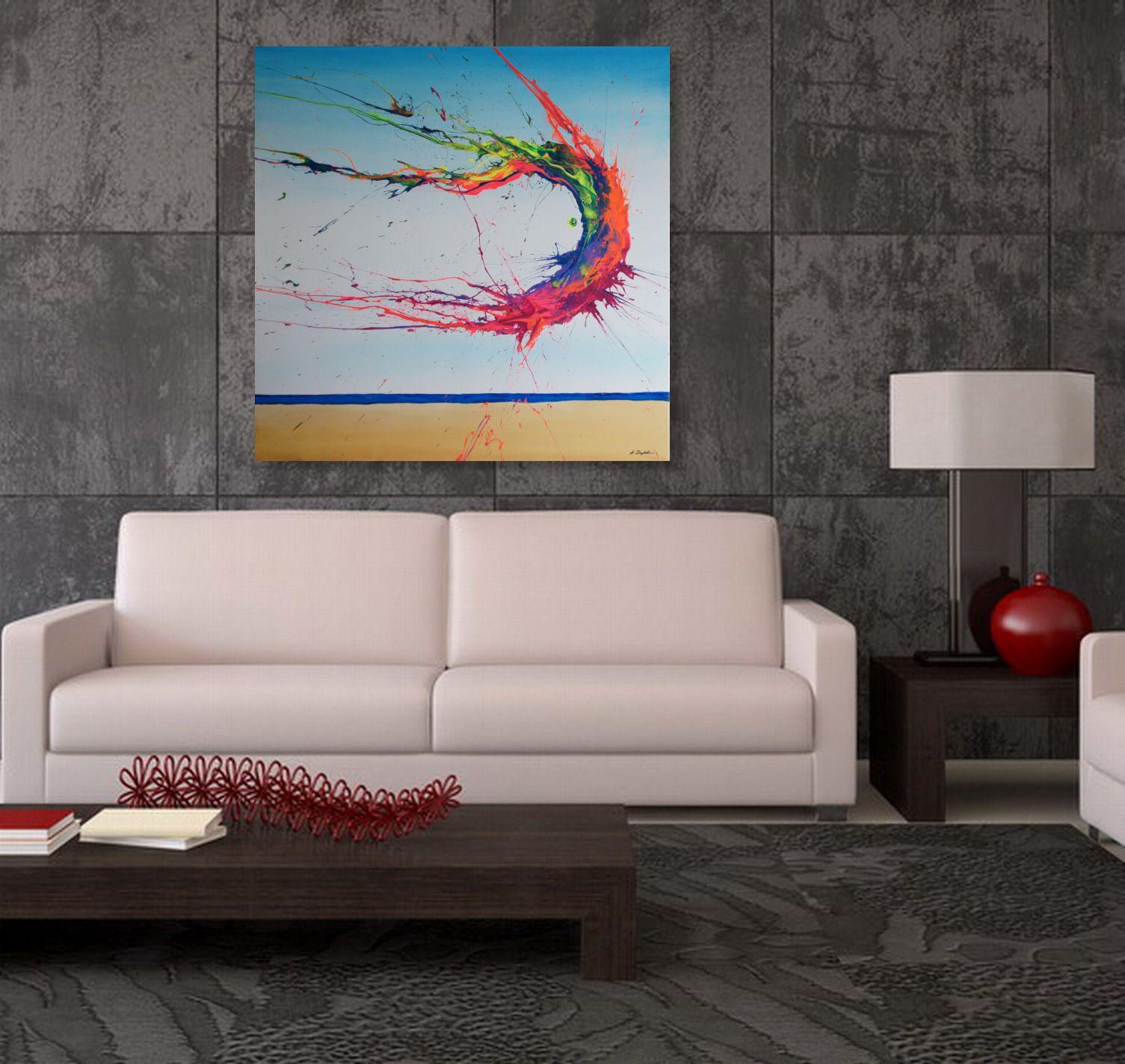 Fenómeno estival III (Espíritus de los cielos 100206), Pintura, Acrílico sobre lienzo - Painting de Ansgar Dressler