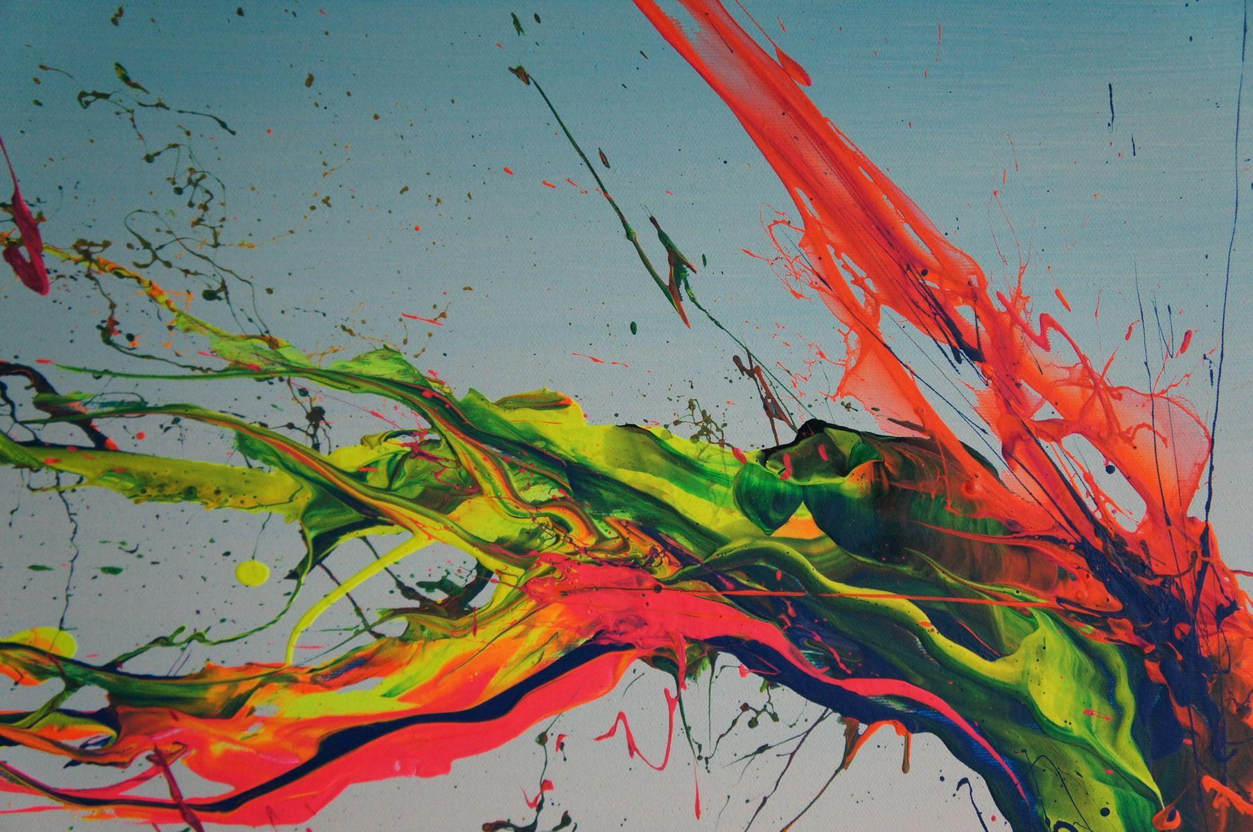 Fenómeno estival III (Espíritus de los cielos 100206), Pintura, Acrílico sobre lienzo - Painting Abstracto de Ansgar Dressler