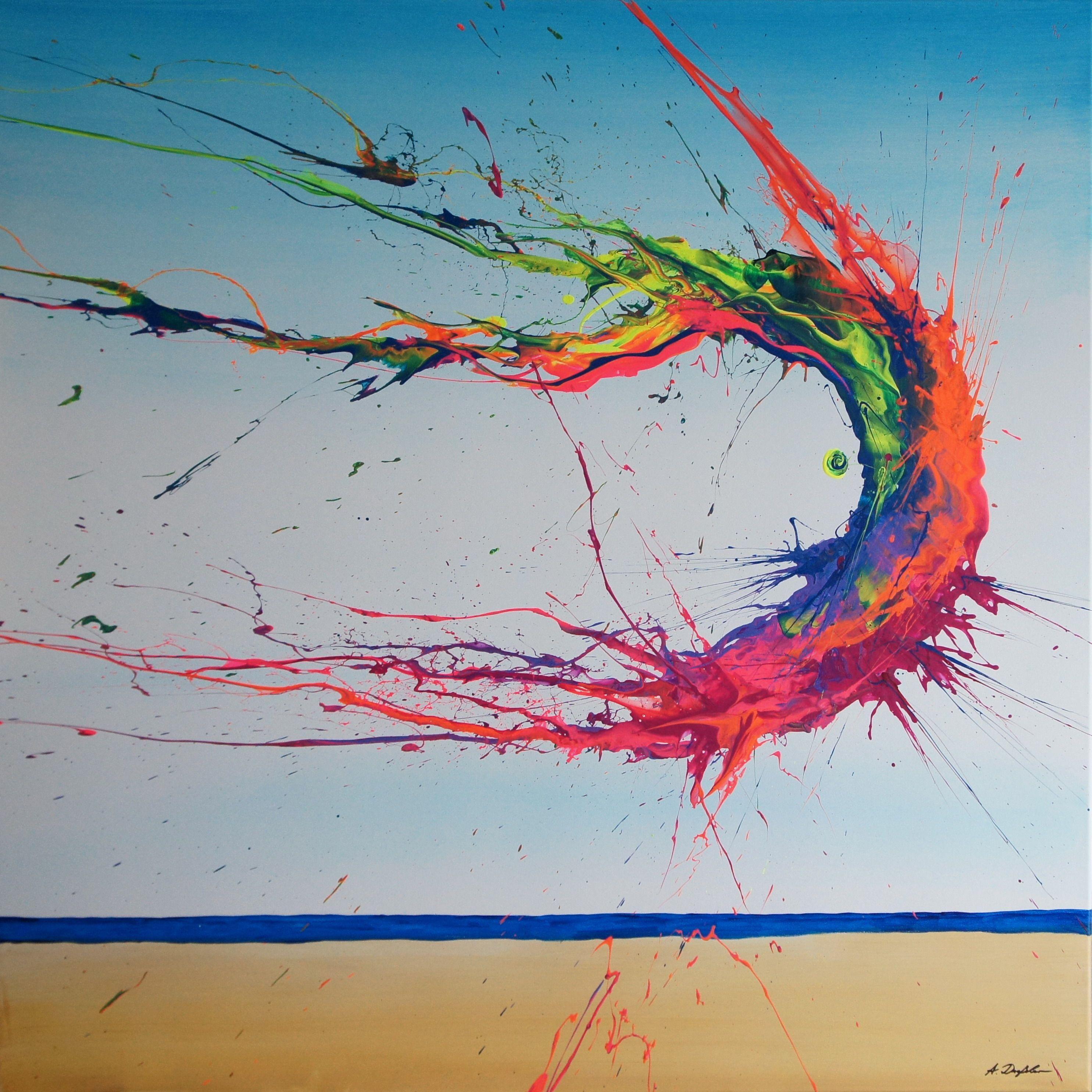 Abstract Painting de Ansgar Dressler - Fenómeno estival III (Espíritus de los cielos 100206), Pintura, Acrílico sobre lienzo