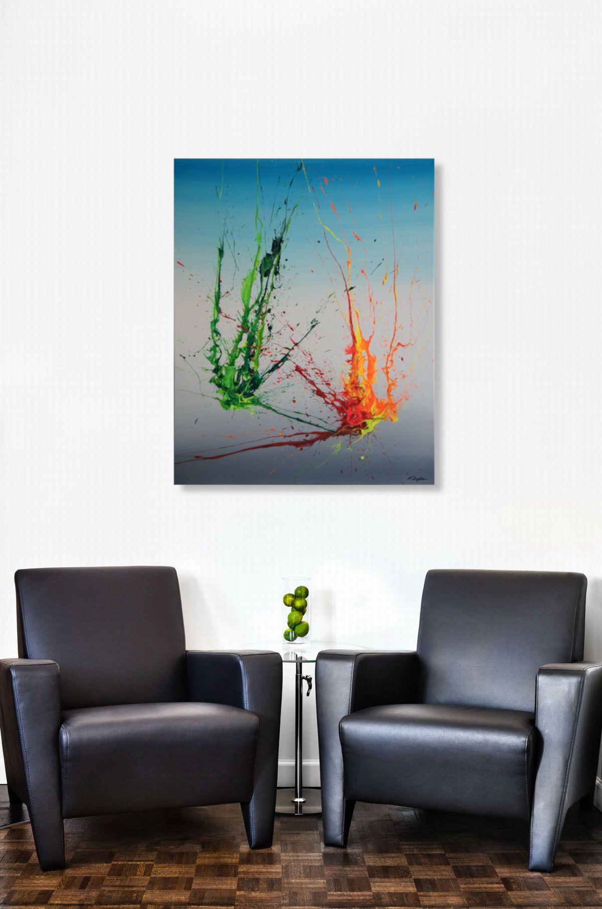 Simbiosis IV (Espíritus de los Cielos 080202), Pintura, Acrílico sobre lienzo - Painting de Ansgar Dressler