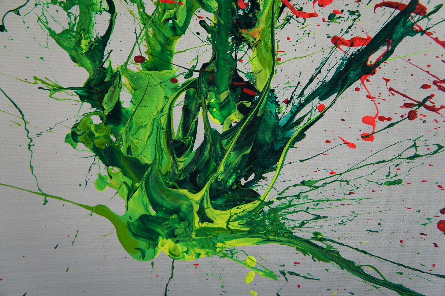 Simbiosis IV (Espíritus de los Cielos 080202), Pintura, Acrílico sobre lienzo - Painting Abstracto de Ansgar Dressler