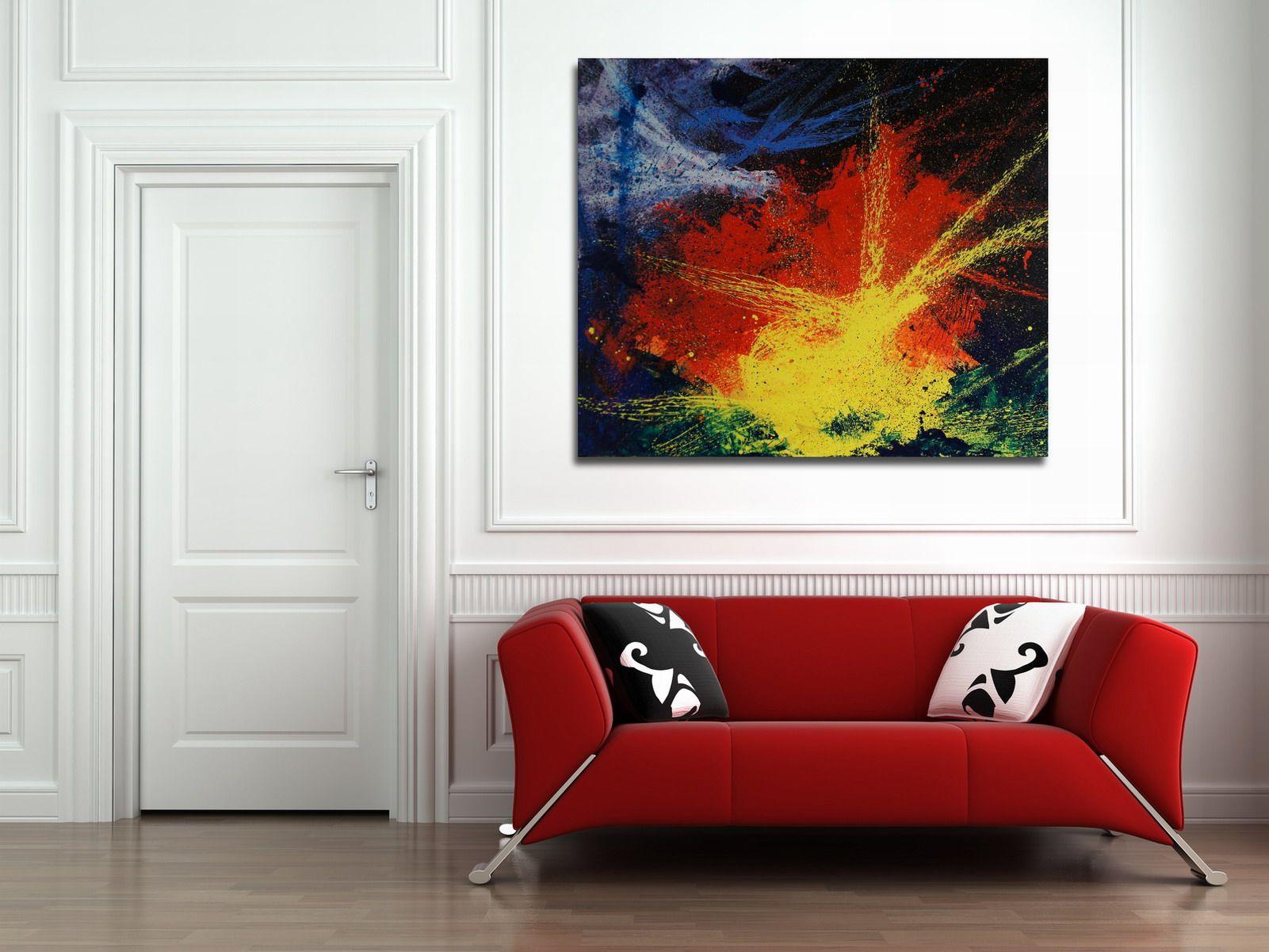L'esplosione, Pittura, Olio su tela - Painting Astratto di Ansgar Dressler