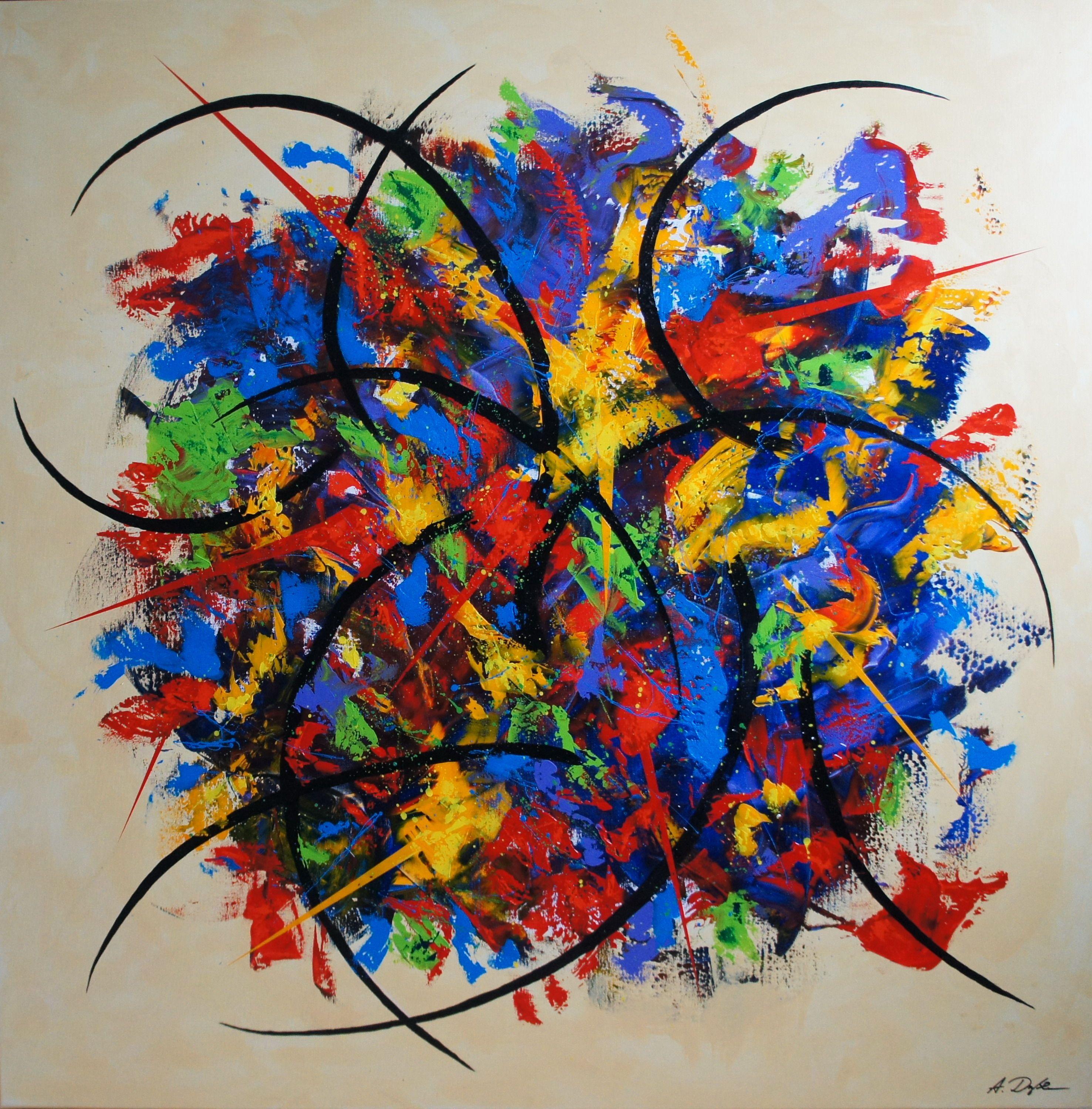 Ansgar Dressler Abstract Painting - The Bouquet, Painting, Acrylic on Canvas