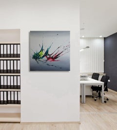 The Pursuit (Spirits Of Skies 064185), Painting, Acrylic on Canvas