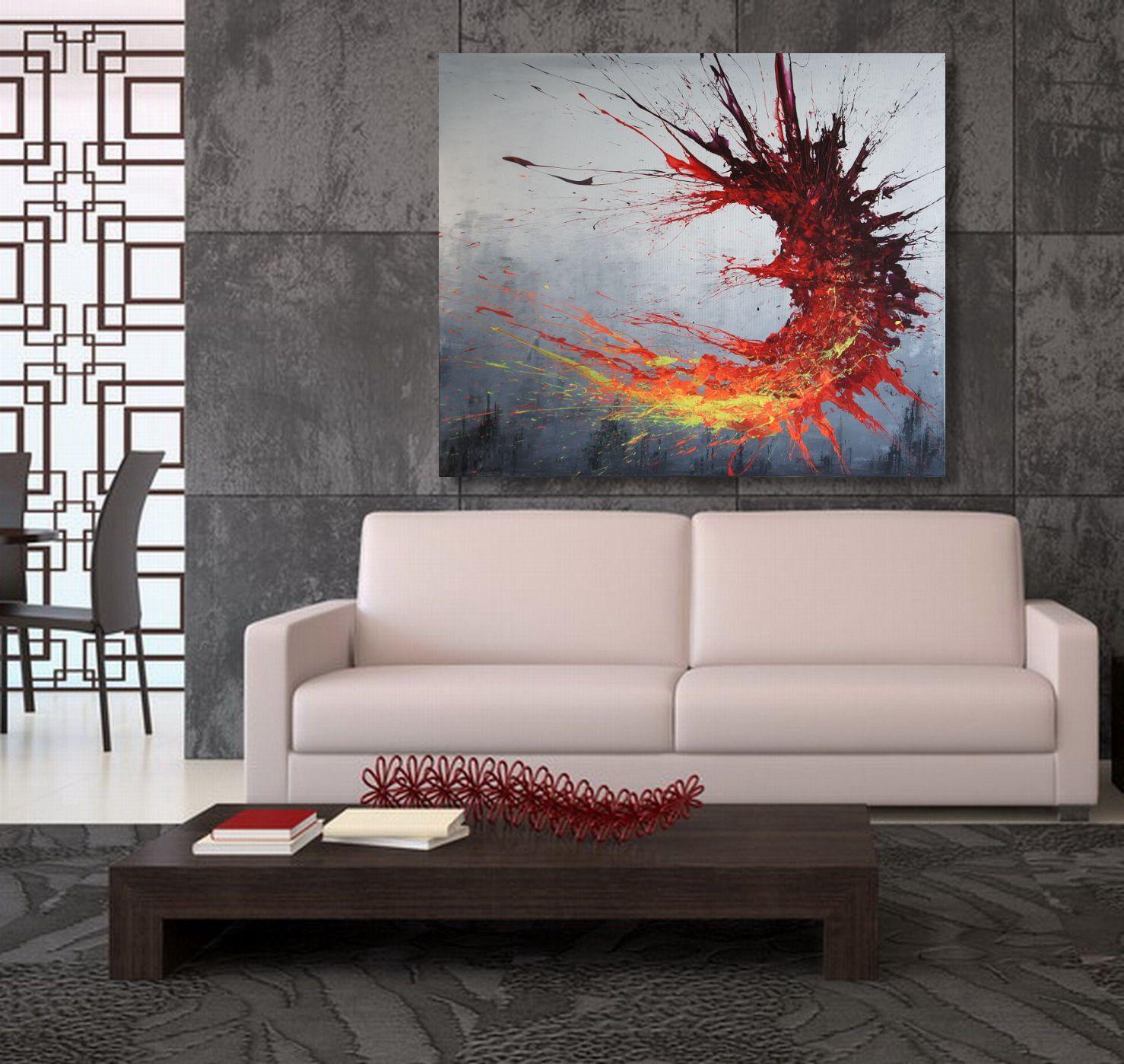Twisting Fire III (Spirits Of Skies 120127), Pittura, Acrilico su tela - Painting di Ansgar Dressler