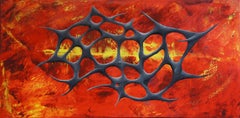 Vulcano Forged (100 x 50 cm) XL oil (40 x 20 inche, Painting, Oil on Canvas