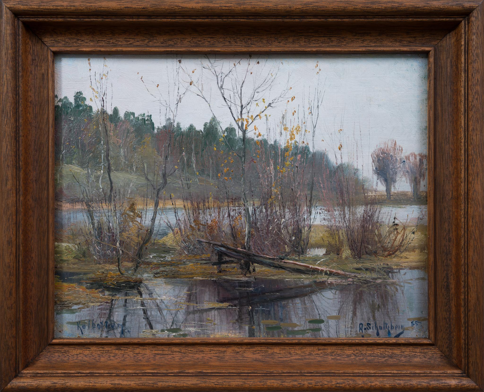 Obra maestra Plein Air - Kolbotten de Schultzberg en otoño, Nacka