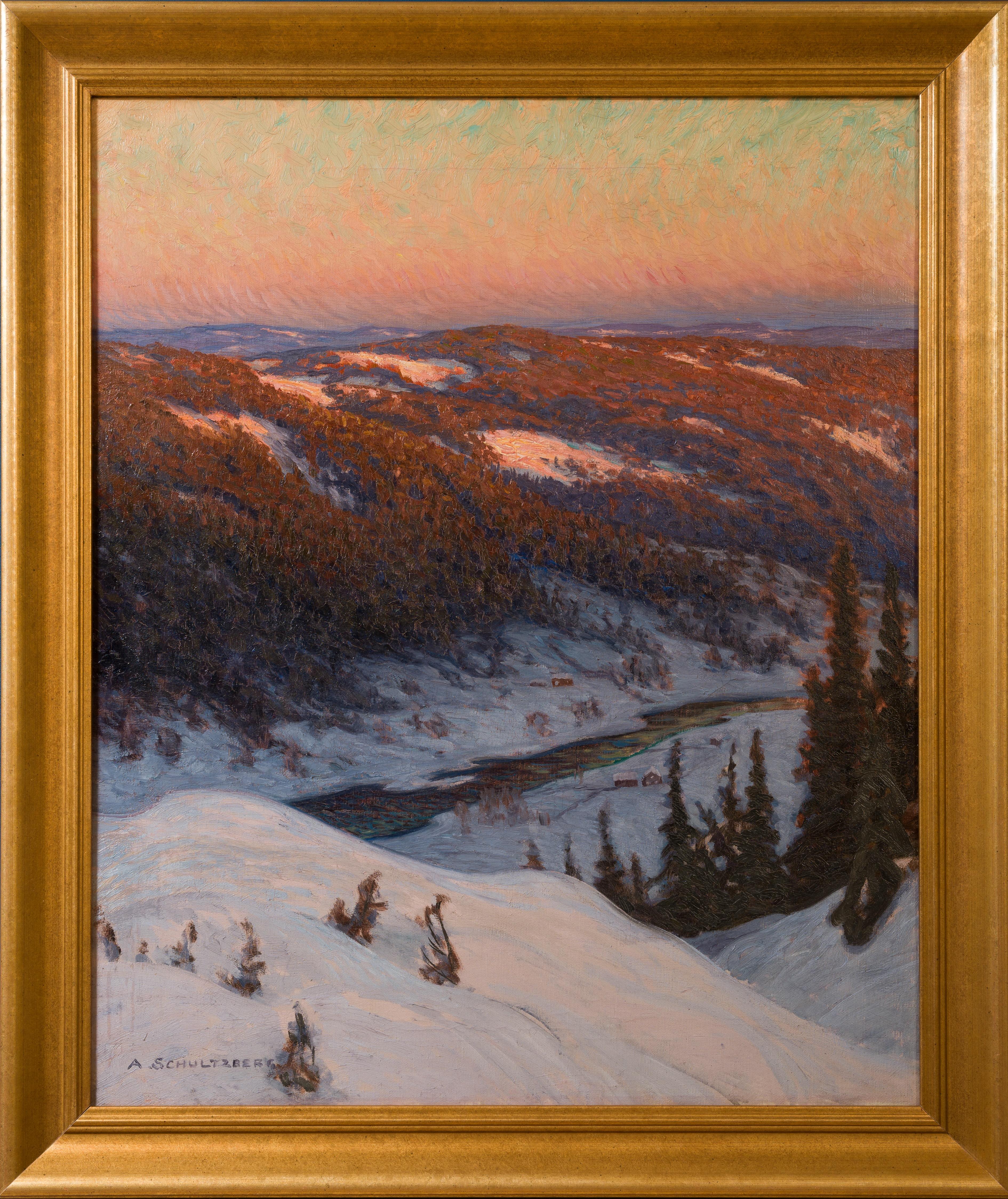 Winter Landscape at Dusk