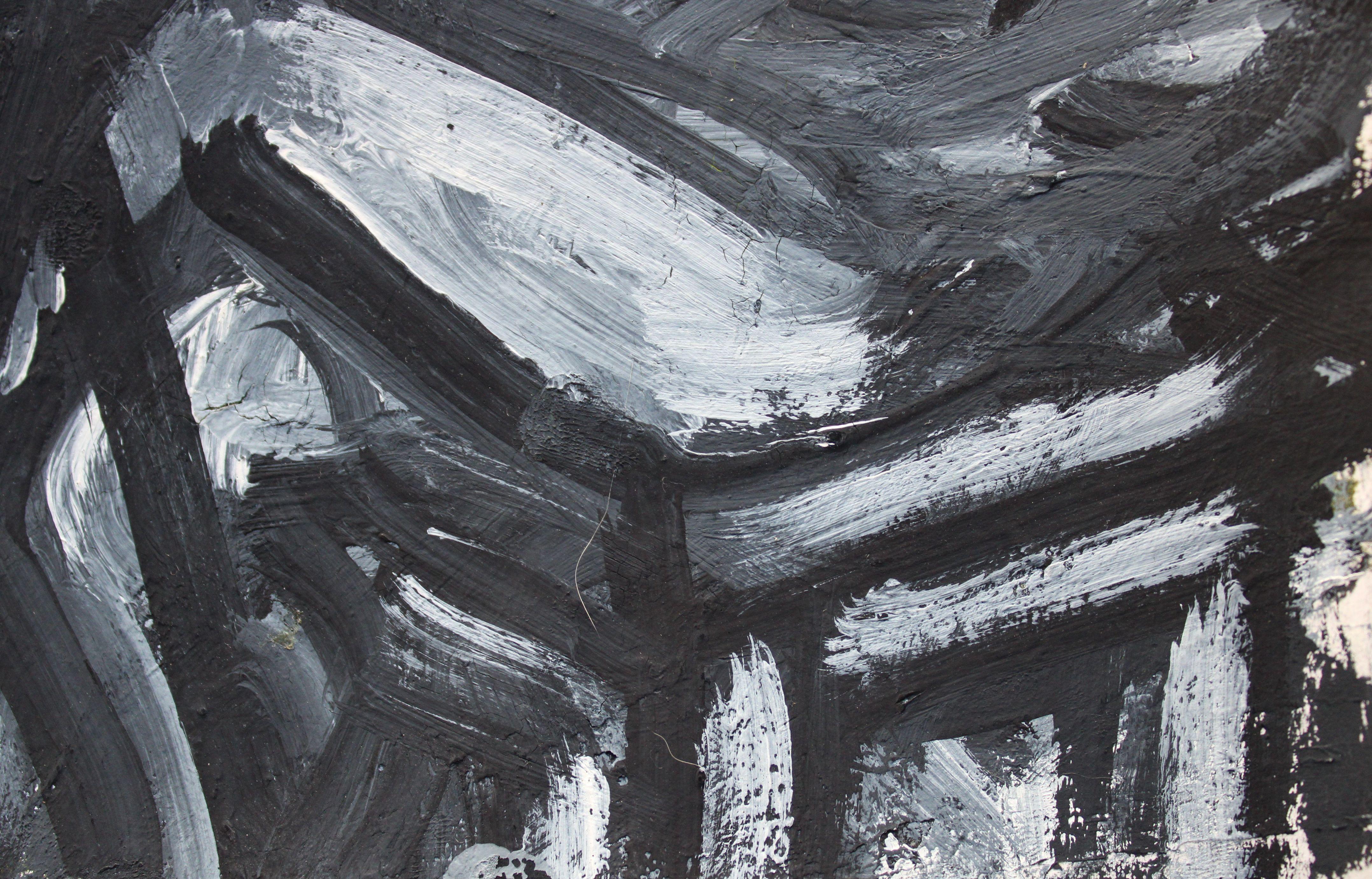 At Studio. 2023, gouache, paper, 25 x 24. 5 cm - Modern Painting by Ansis Butnor