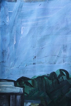 At the stop. 2022, paper, acrylic, 25x25 cm