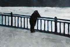By the river. 2023., paper, acrylic, 25x25 cm