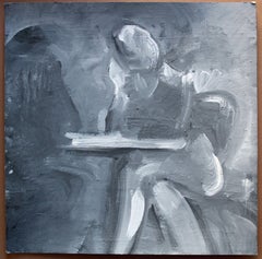 Caffè. 2024., acrilico, carta, 25x25 cm