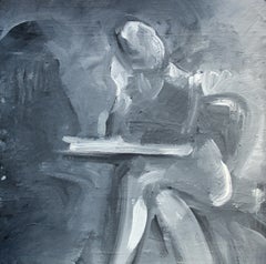 Caffè. 2024., acrilico, carta, 25x25 cm