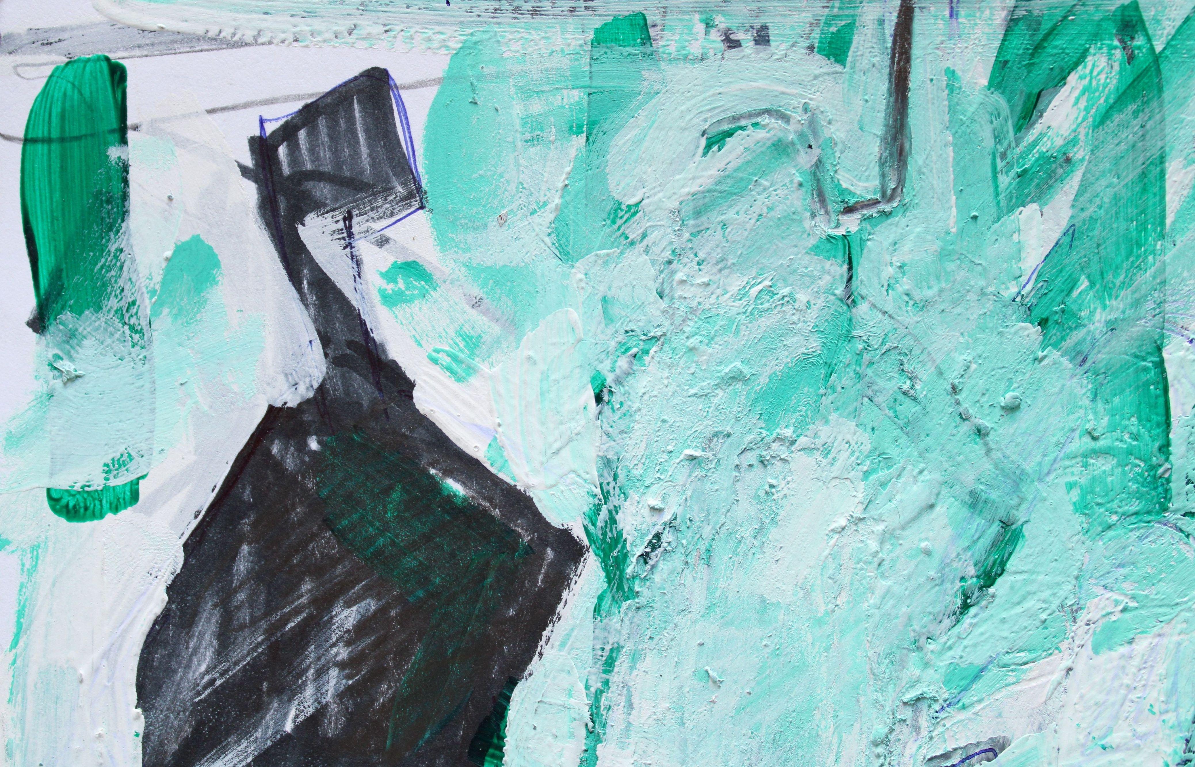Kaminholzschubladen. 2024., Acryl, Papier, 26 x 22, 5 cm im Angebot 1