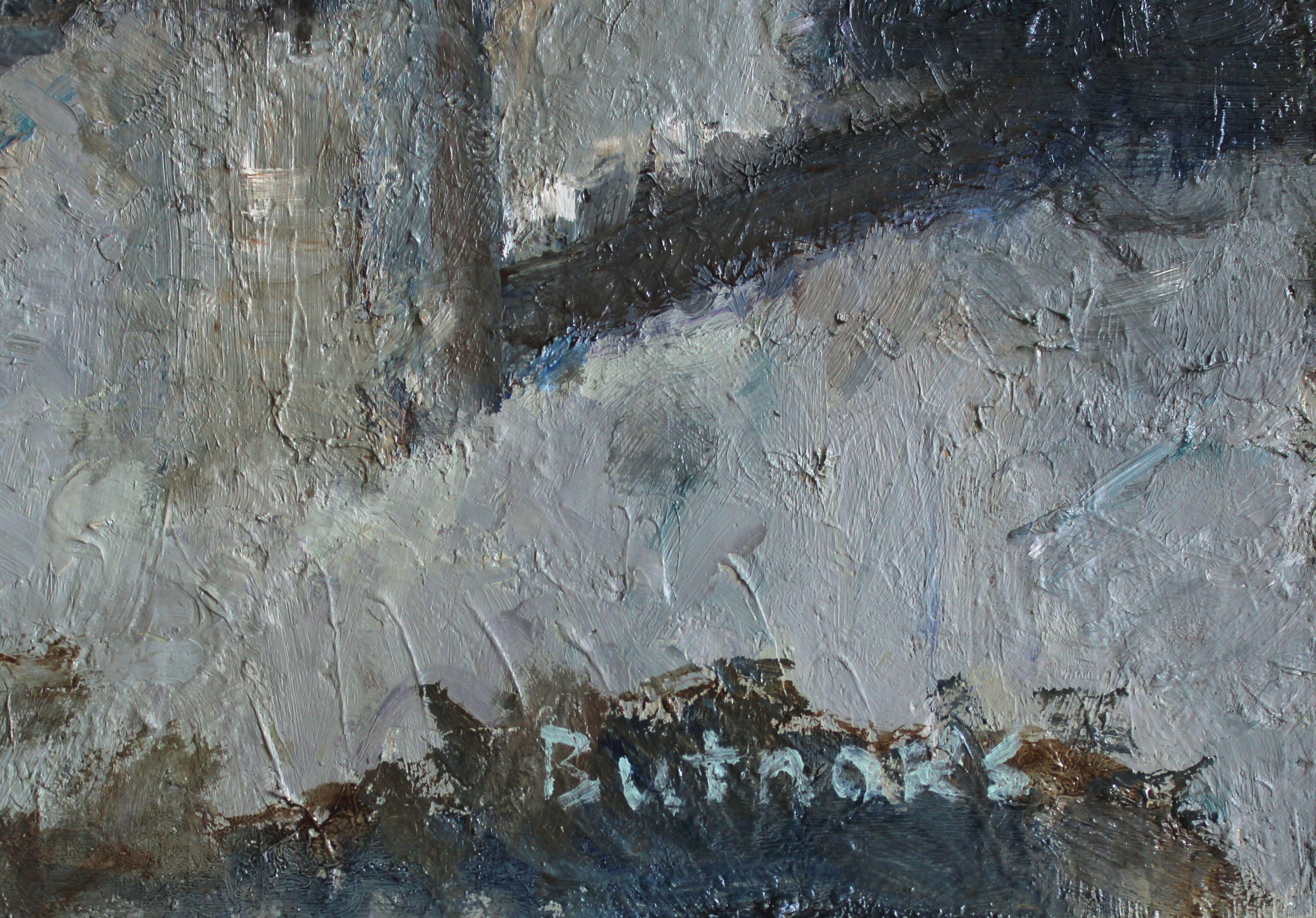 Full moon. 2024, oil on canvas, 60x50 cm - Modern Painting by Ansis Butnor