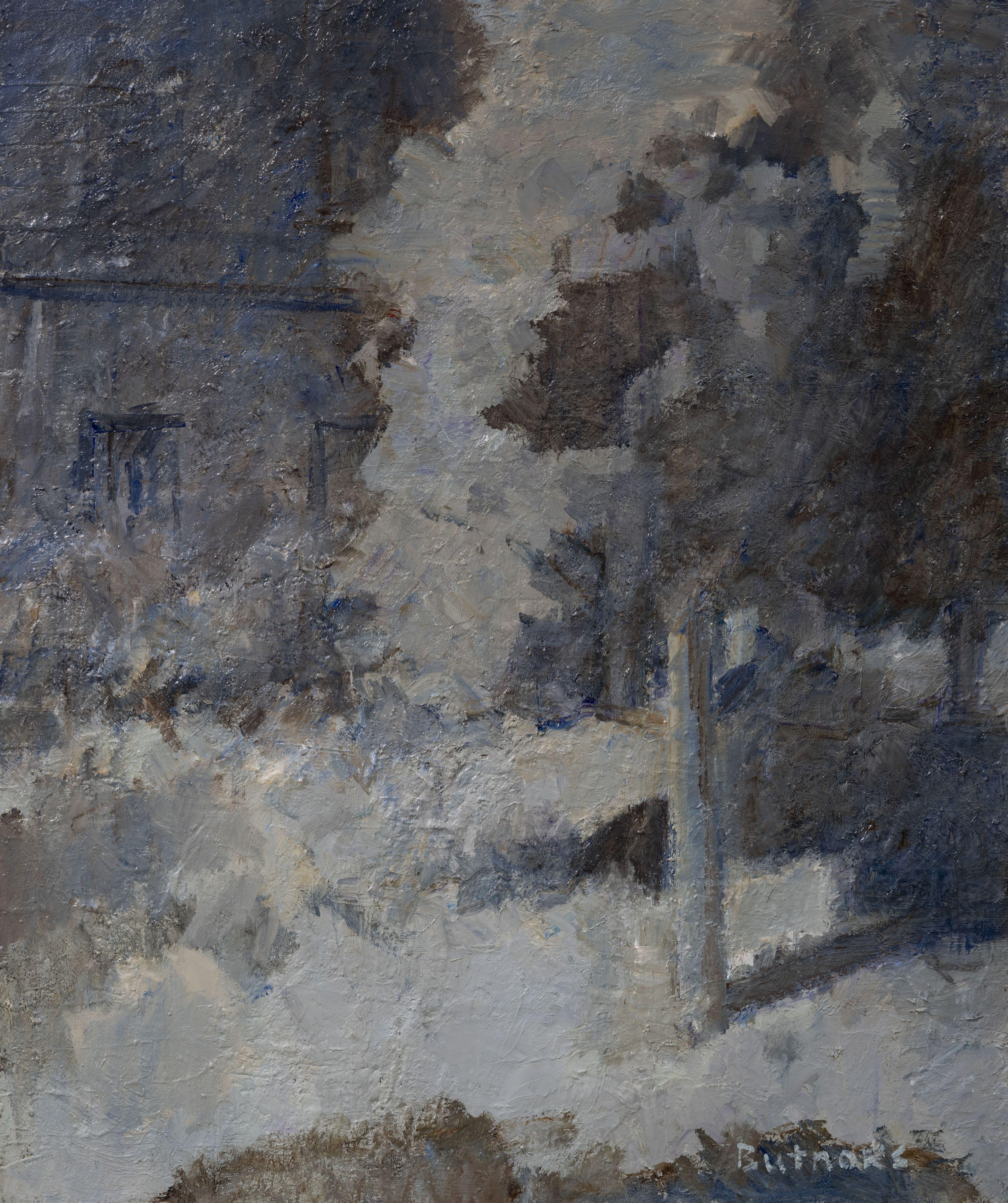 Ansis Butnor Landscape Painting - Full moon. 2024, oil on canvas, 60x50 cm