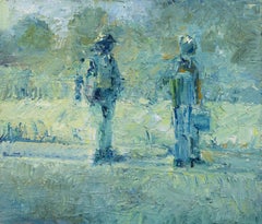 Autostoppisti. 2021, olio su tela, 60x70 cm