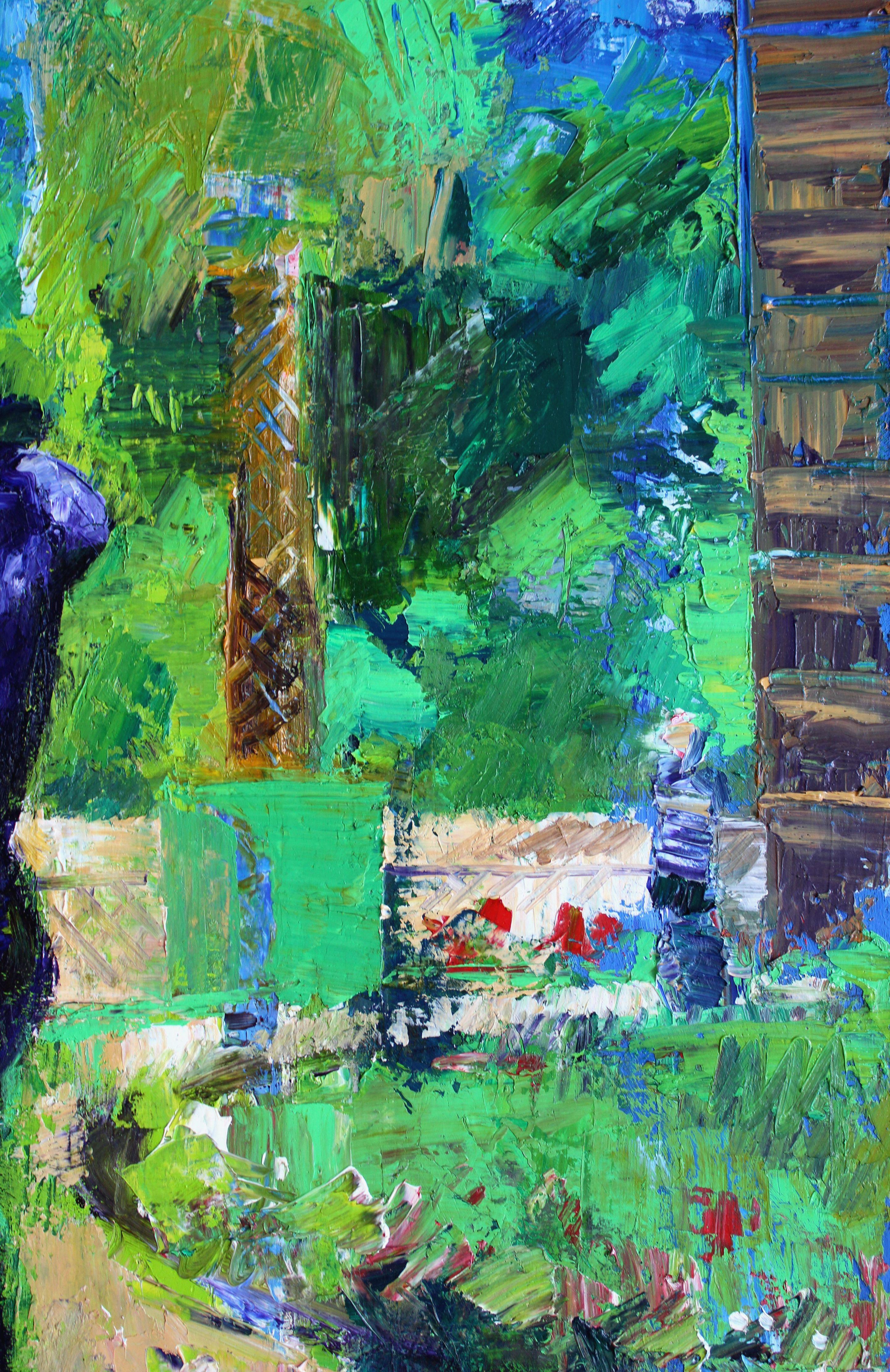 Luxembourg gardens. 2024, oil on canvas, 80x55 cm For Sale 1
