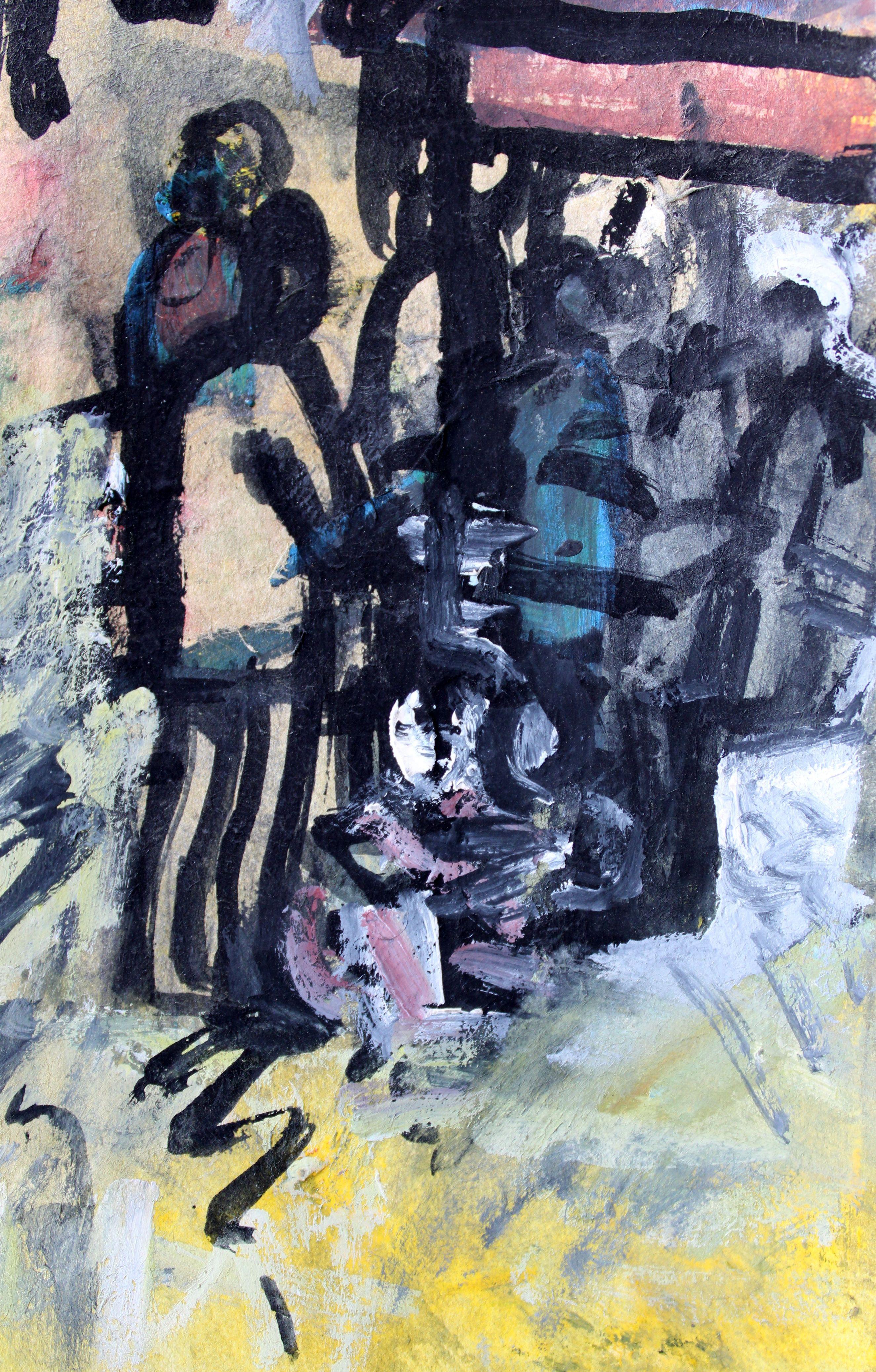 Markt

2022, Papier, Gouache, 25x25 cm

Ansis Butnors (1977)

Bildung:
J. Rozentals Kunstschule in Riga  – 1989. – 1996.
Lettische Kunstakademie, Abteilung Malerei - 1996. - 2000.

Ausstellungen:
Einzelausstellungen:
2003. - Kunstsalon 