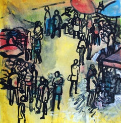 Mercato. 2022, carta, guazzo, 25x25 cm